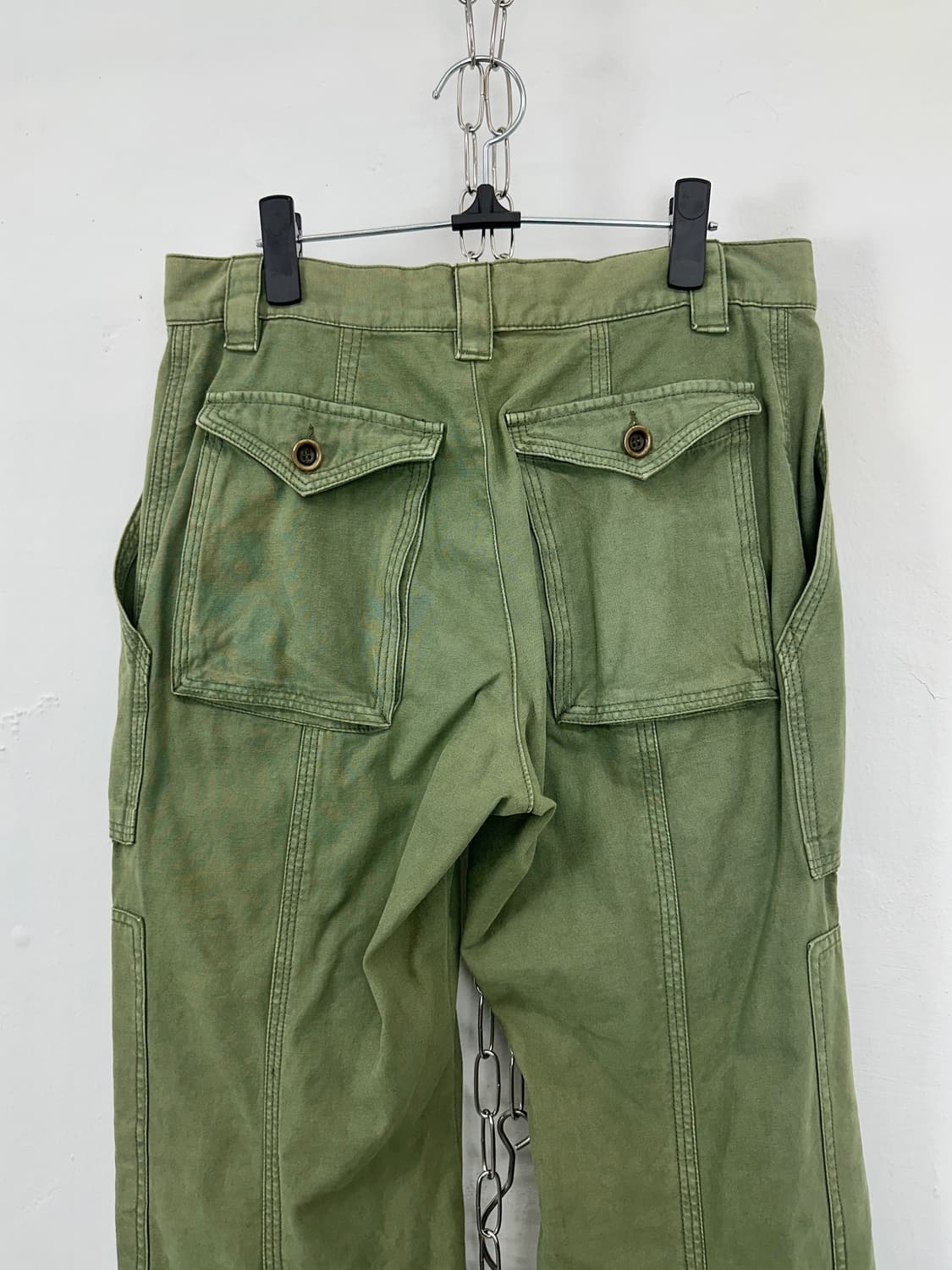 Japanese Vintage Zip Pocket Khaki Cargo  상품이미지10