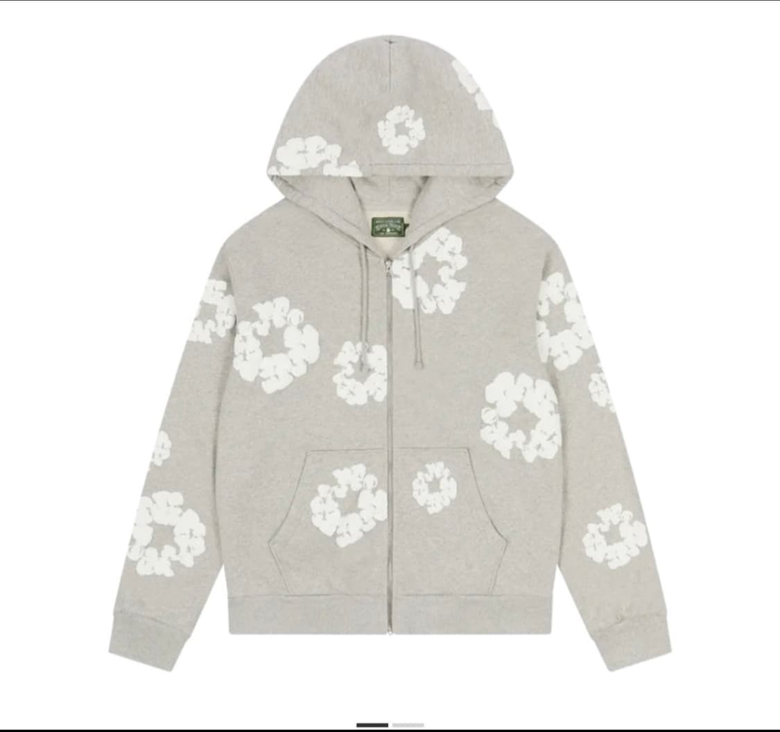 데님티어스 후드 집업 그레이 상품이미지1