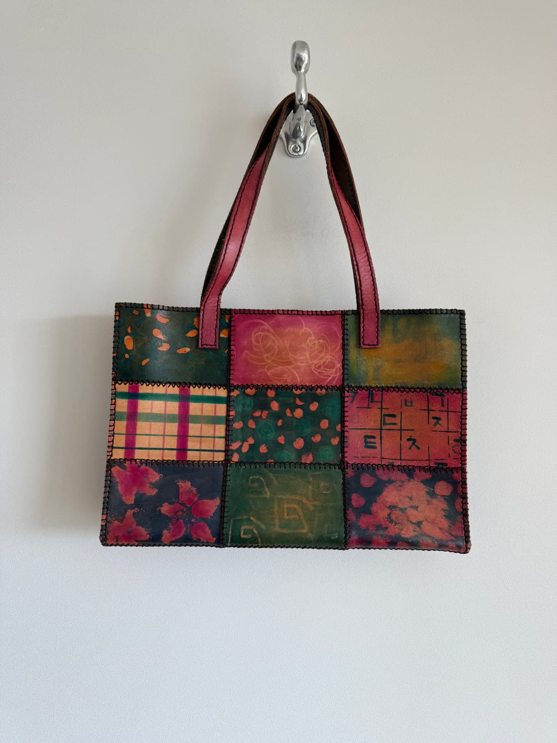 Pre owend 패치워크 레더 숄더백 상품이미지1