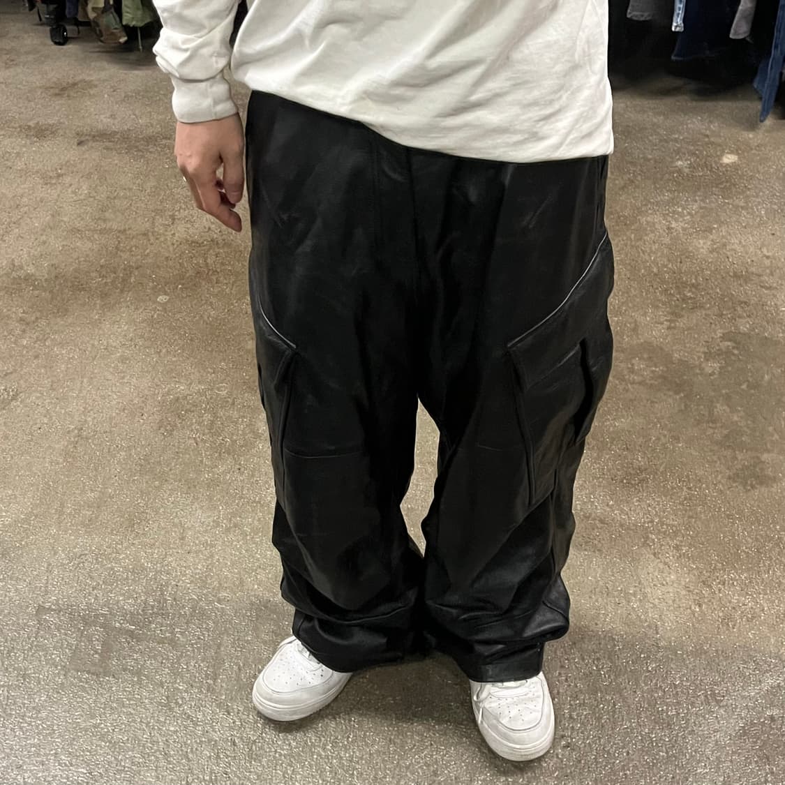 빈티지 루즈핏 소가죽 카고 팬츠 (33) 상품이미지8