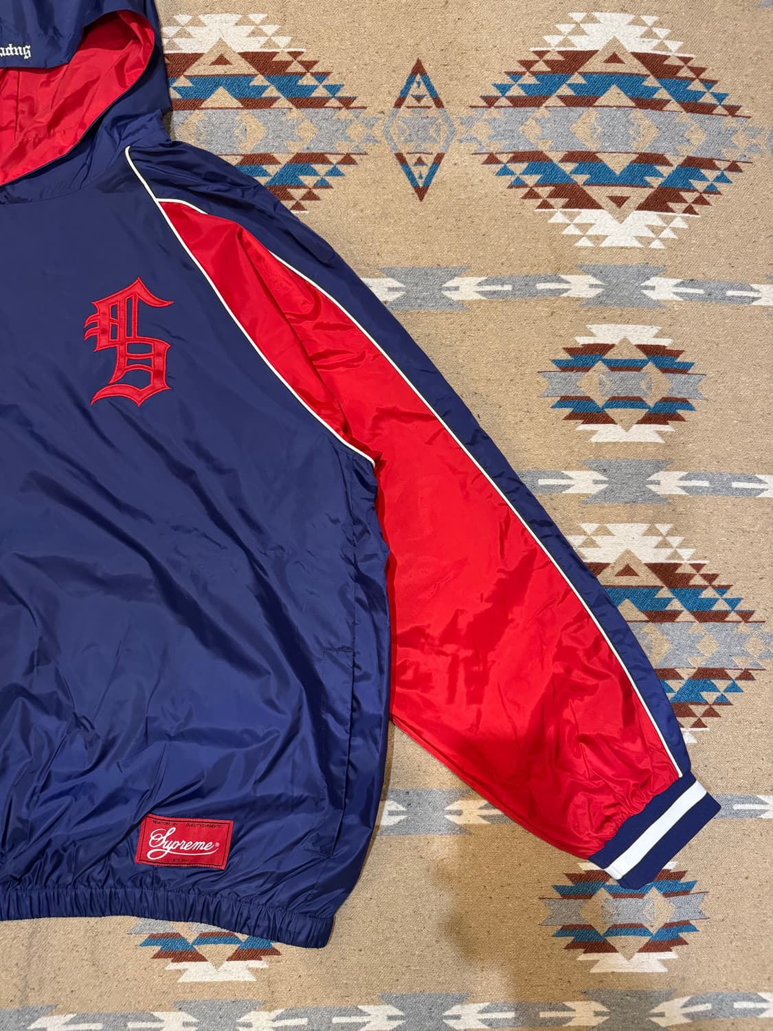 [L] 슈프림 후드 웜업 풀오버 네이비 상품이미지3