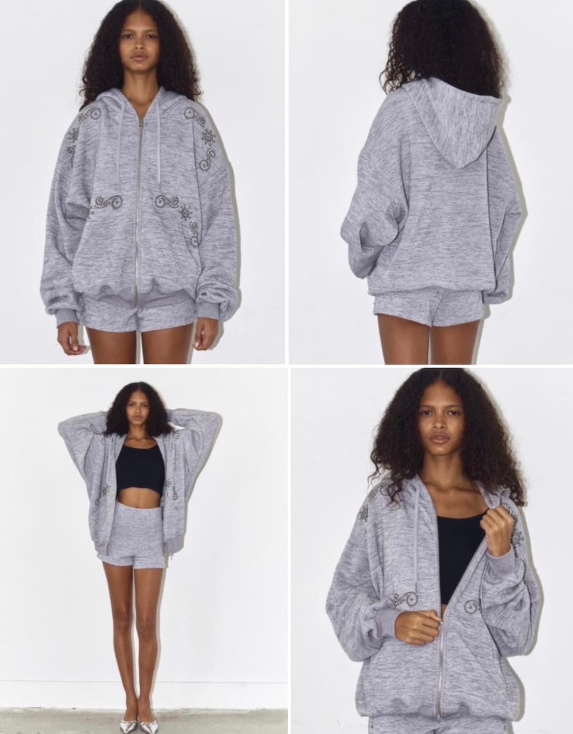 폴리수엠 오너먼트 스터드 후드집업 상품이미지3