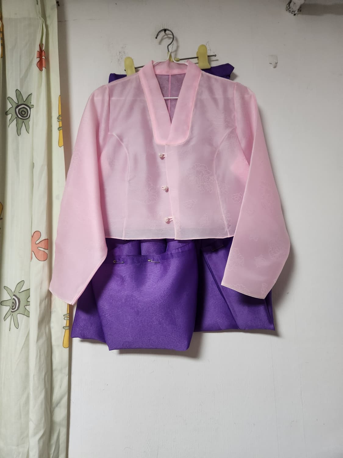 핑크 저고리 보라 치마 개량한복 세트66 상품이미지1