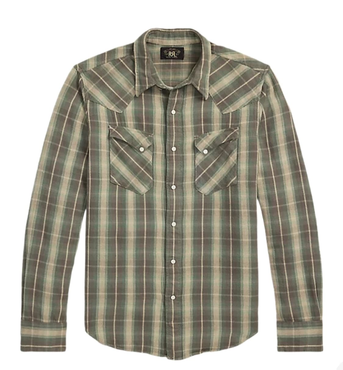 더블알엘 rrl 슬림핏 플래드 트윌 웨스턴 셔츠 L 상품이미지1