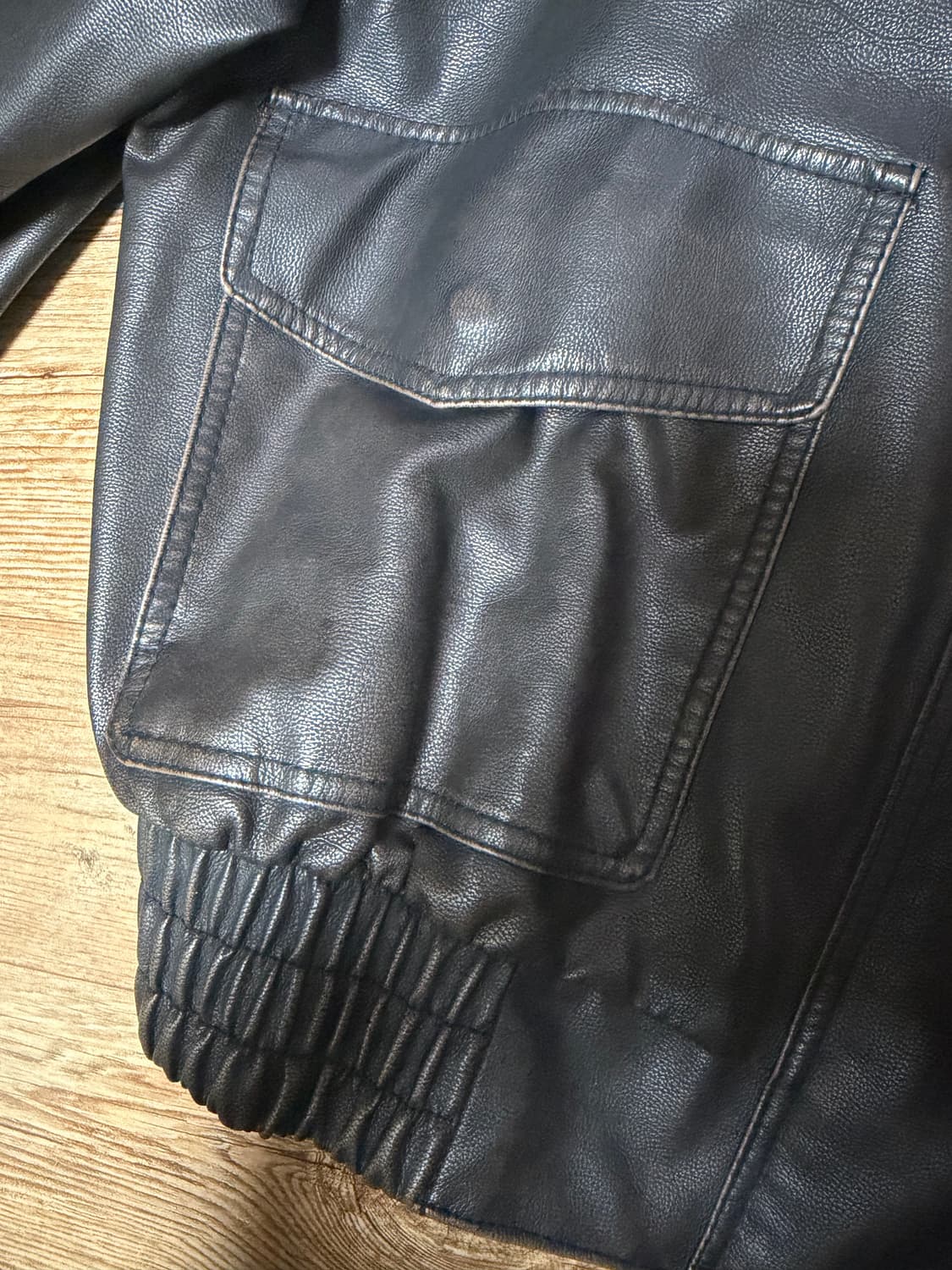 바질인보틀 레더자켓 브라운 상품이미지3