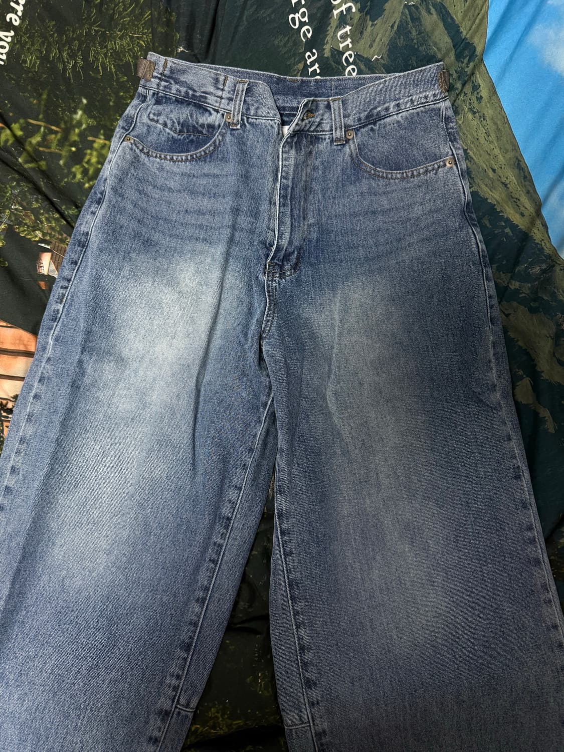 폴리테루 고시마 데님 팬츠 워시드 블루 (2) 상품이미지3