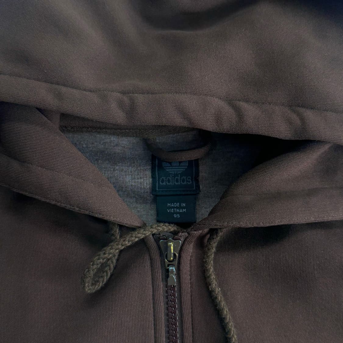 Adidas 아디다스 파이어로고 오렌지 브라운 져지 후드집업 상품이미지5