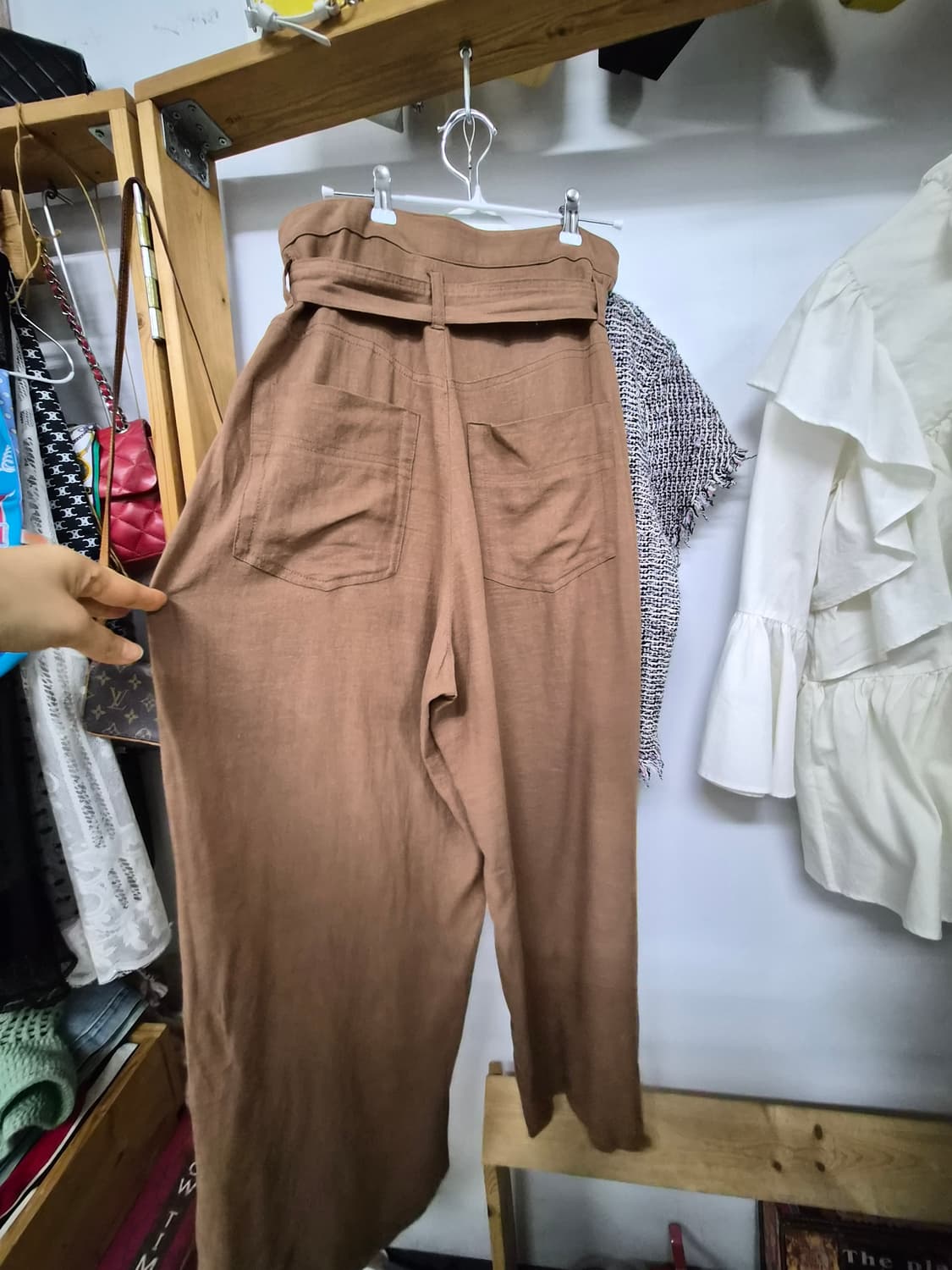 이로 여름 트위드 반팔 블라우스. 띠어리 린넨 와이드팬츠 상품이미지8