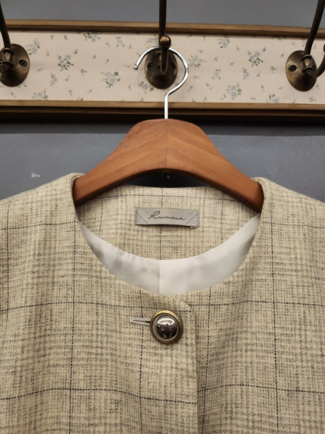 일본빈티지 자켓크롭금장단추 상품이미지2