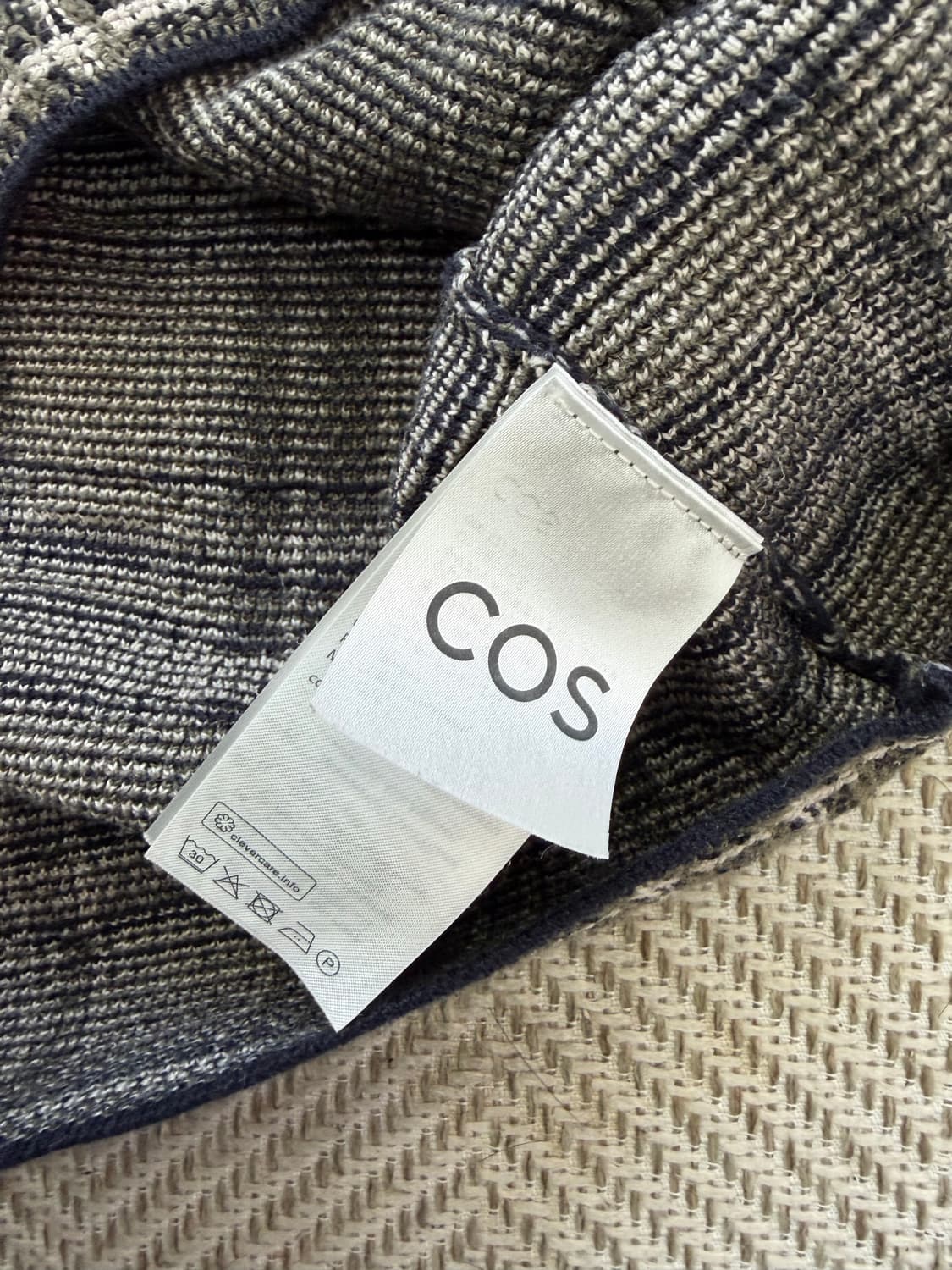 정품) COS 코스 남성 체크 니트 셔츠 XS 상품이미지6