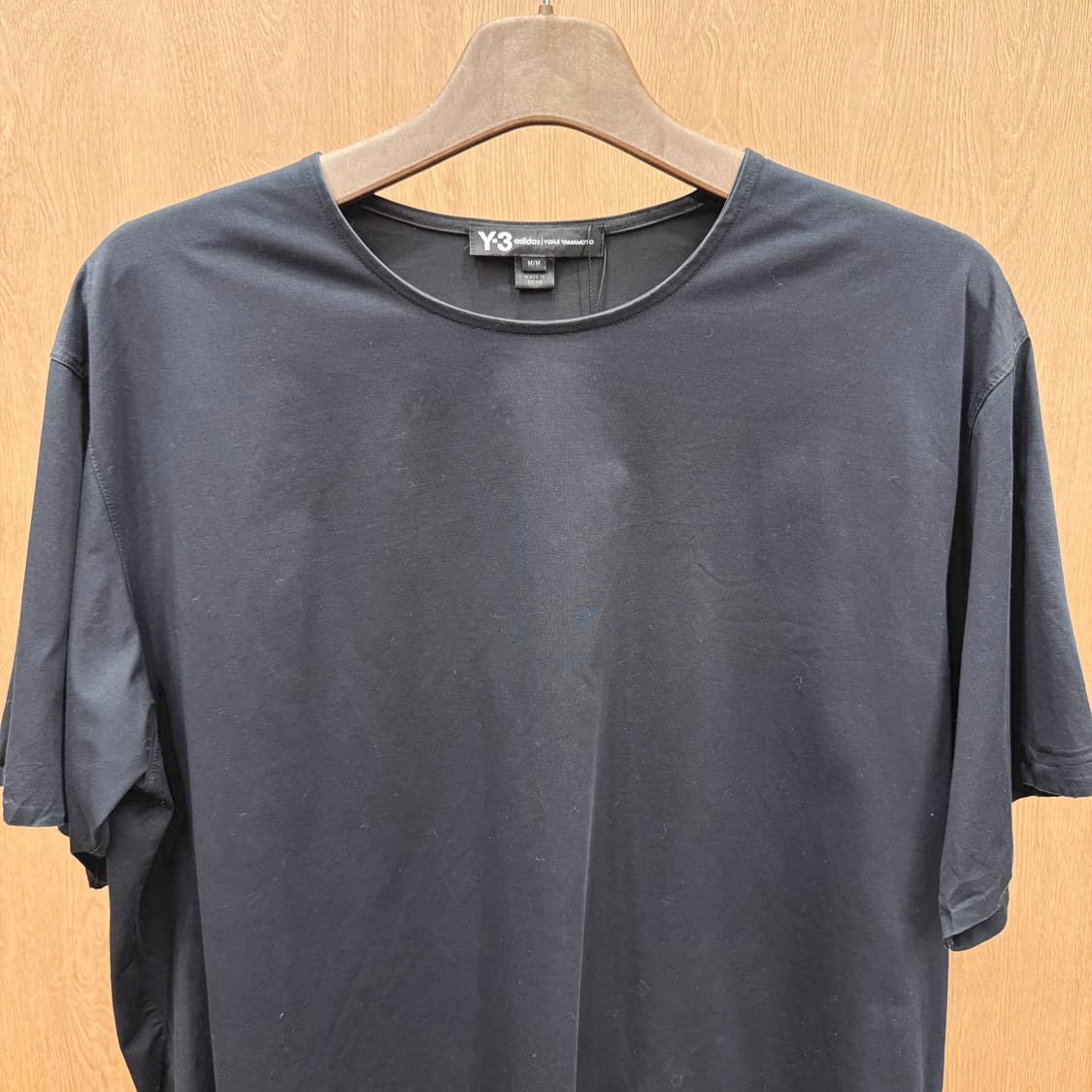 요지 야마모토 아디다스 롱기장 기능성 원단 반팔 티셔츠 루즈핏 블랙 상품이미지4