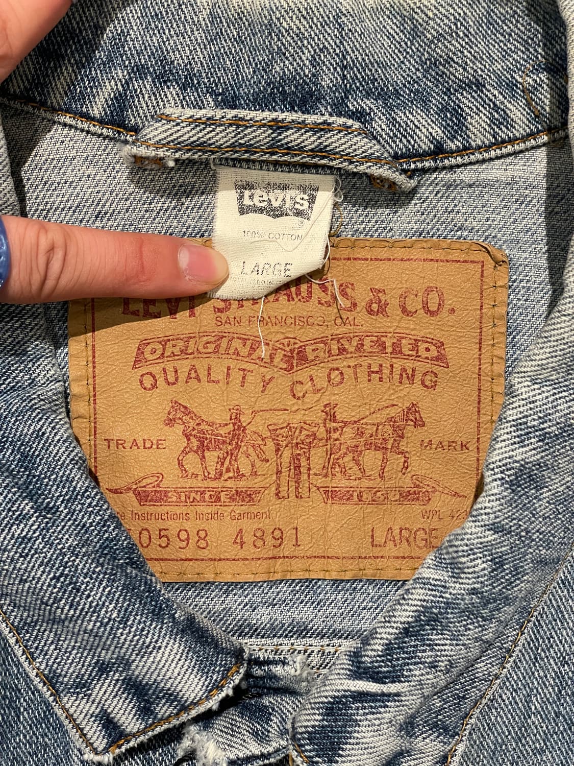 90s 리바이스 데님 자켓 상품이미지6