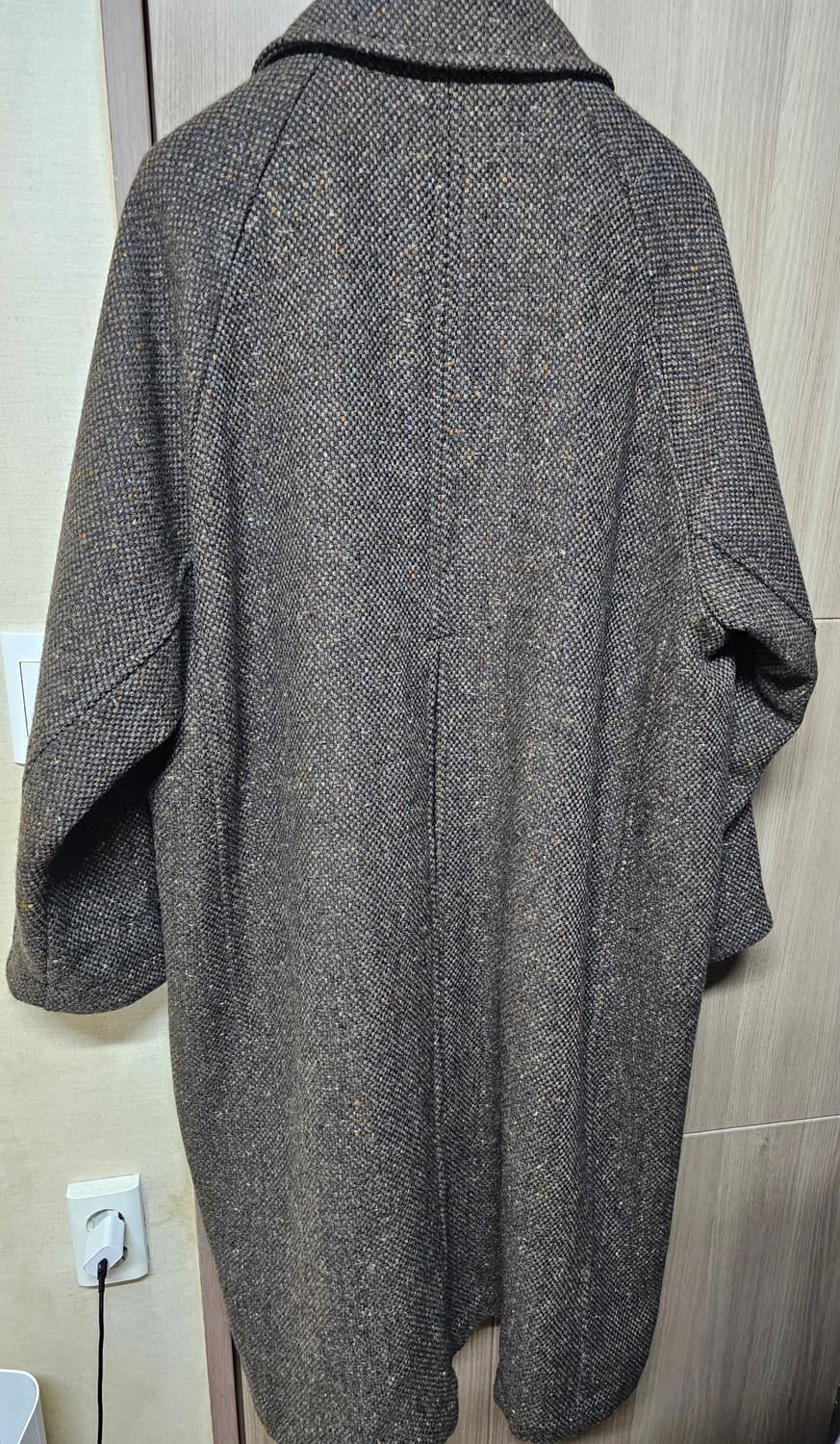 XL ) 도큐먼트 25aw 도네갈 인버티드 플리츠 코트 브라운 상품이미지3