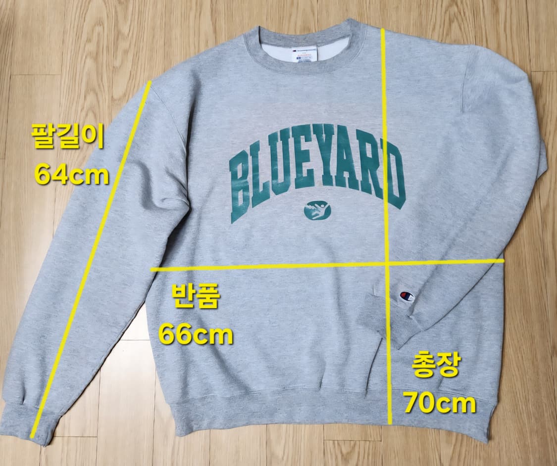 CHAMPION 챔피온 X 블루야드 스펠아웃 맨투맨, 스웻셔츠 XL 상품이미지10