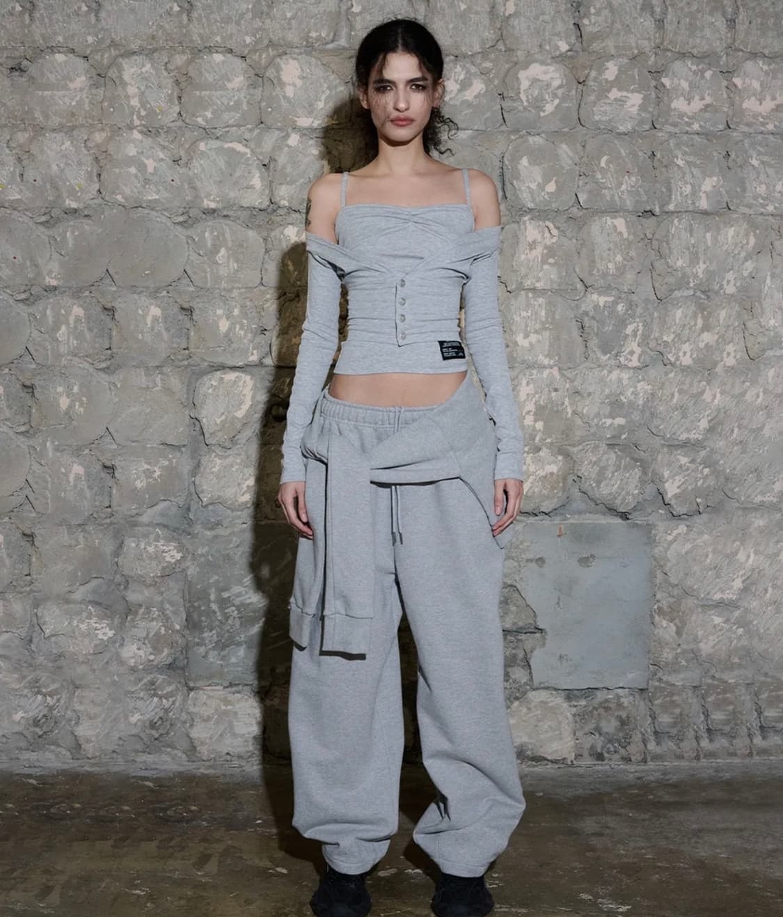 오도어 Tie pants Grey 상품이미지1