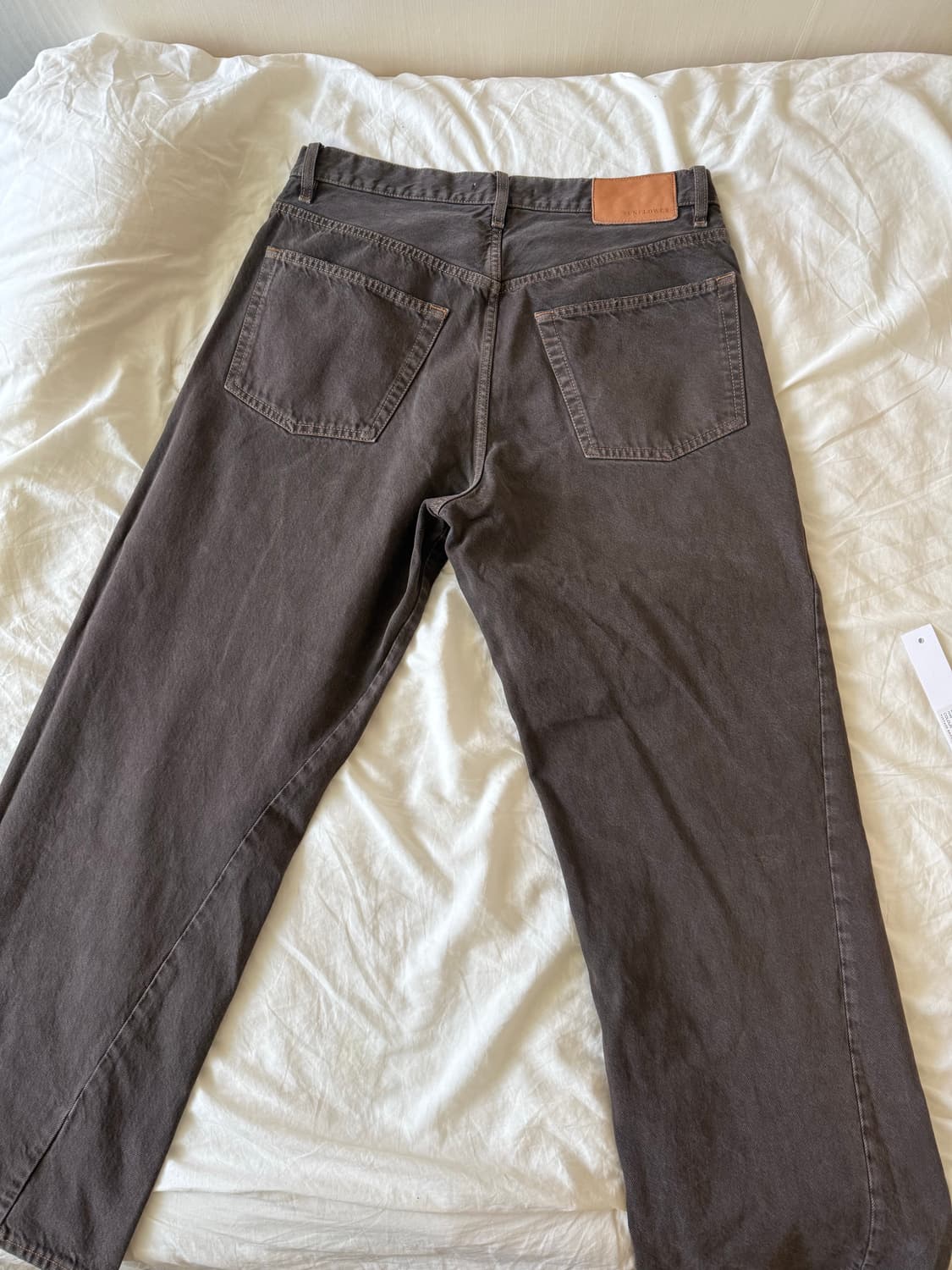 선플라워 와이드 트위스트 데님 빈티지 브라운 32/32 상품이미지4