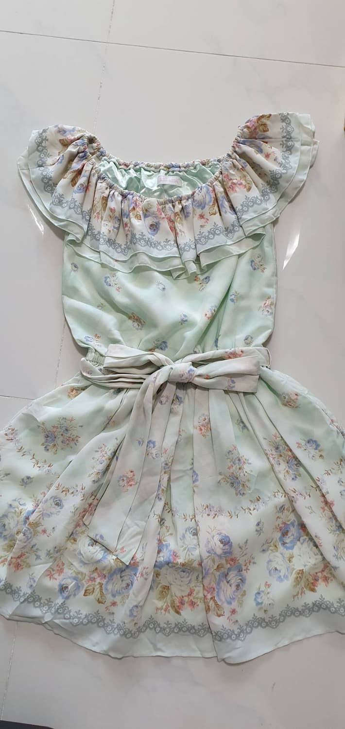 리즈리사 민트 플로랄 원피스 상품이미지1