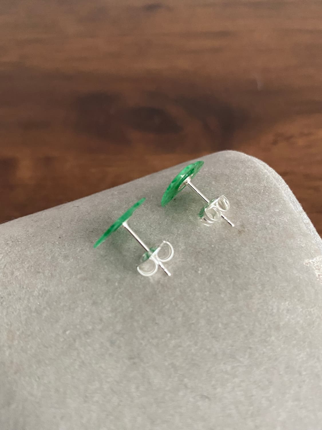 하트 모티브 천연 비취 귀걸이(925,새제품) 상품이미지3