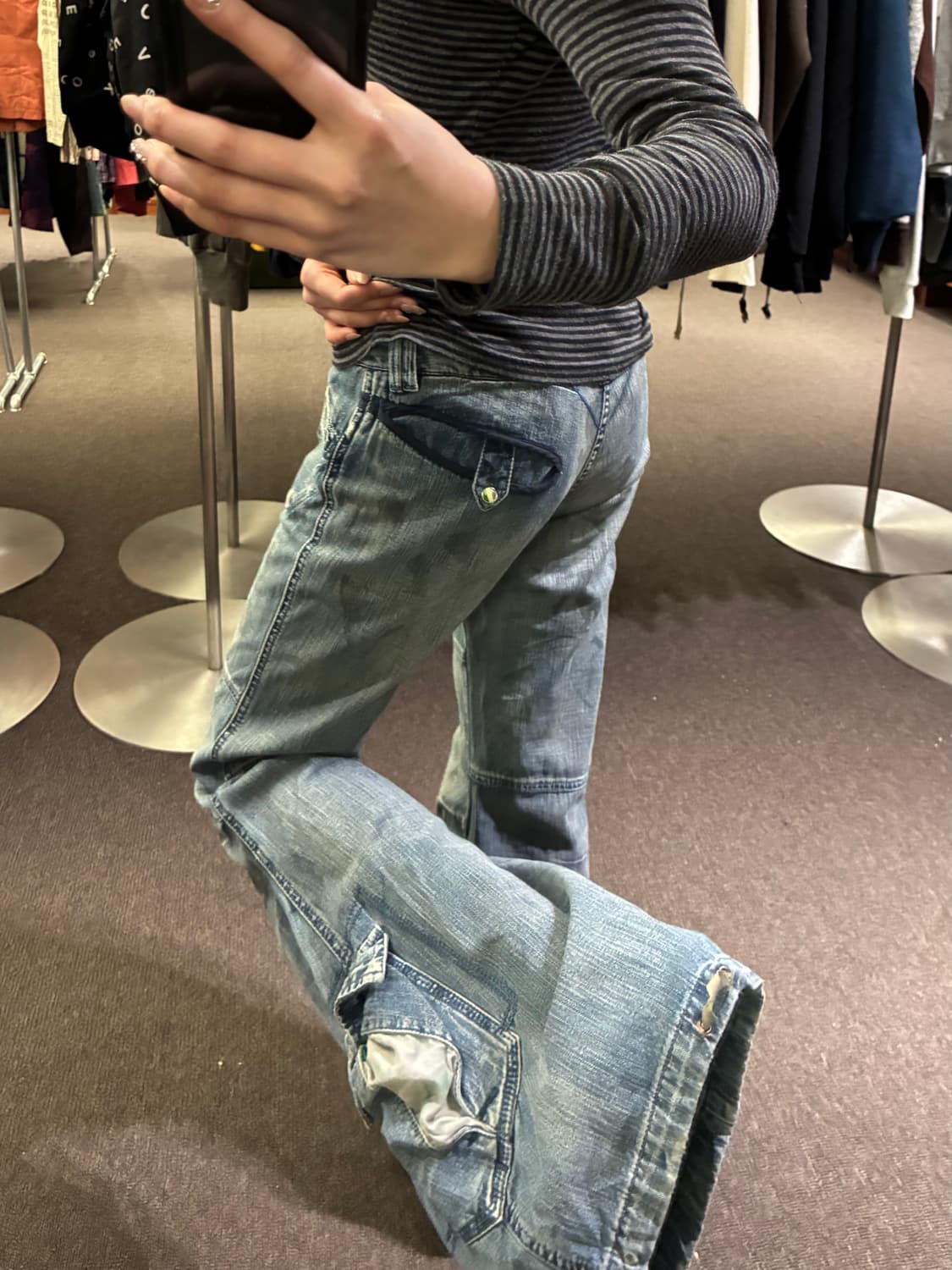 28)55DSL 빈티지 여성 플레어진 상품이미지1