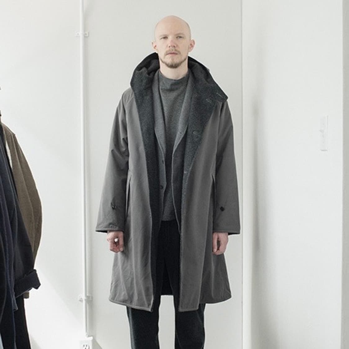 [2]코모리 명작 나핑 울 후디드 코트 상품이미지1