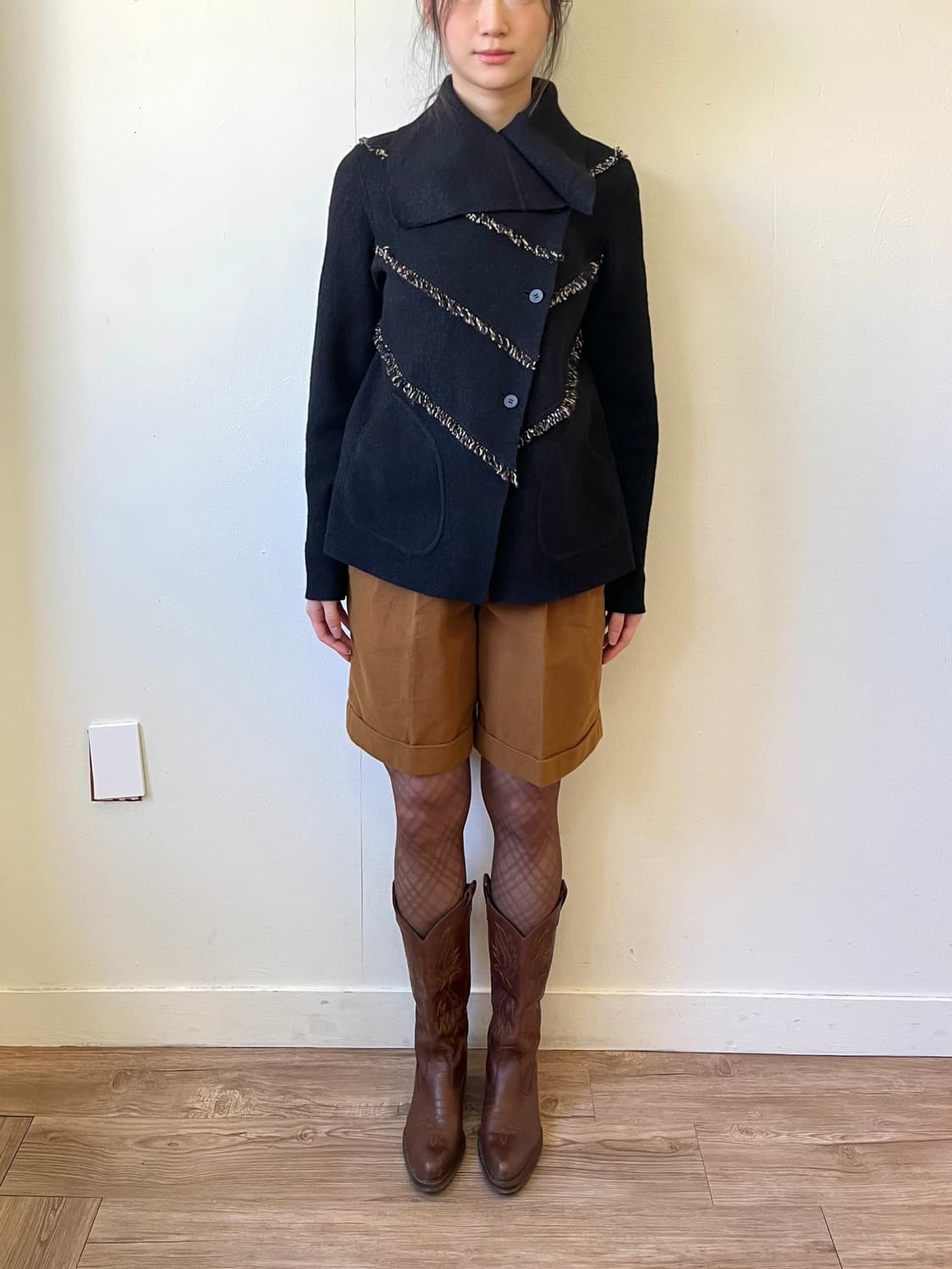 Madame Bean 프린지 숏 코트 상품이미지8