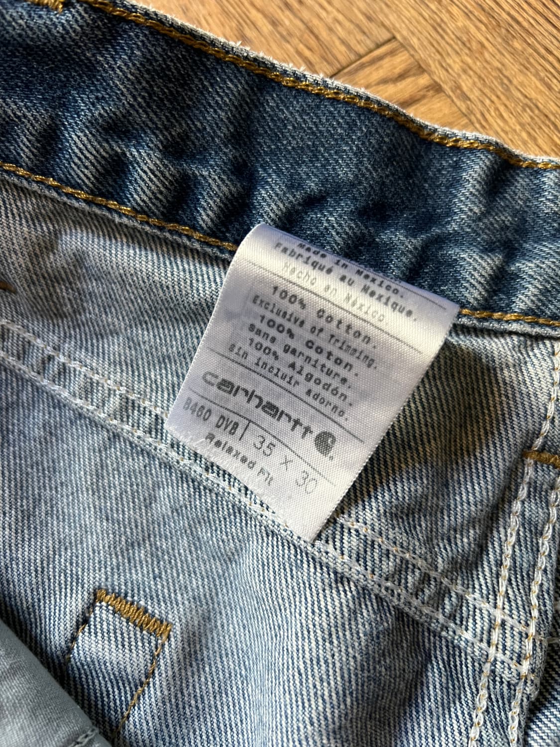 [35]칼하트 USA 빈티지 워싱 워크 데님 팬츠 상품이미지4