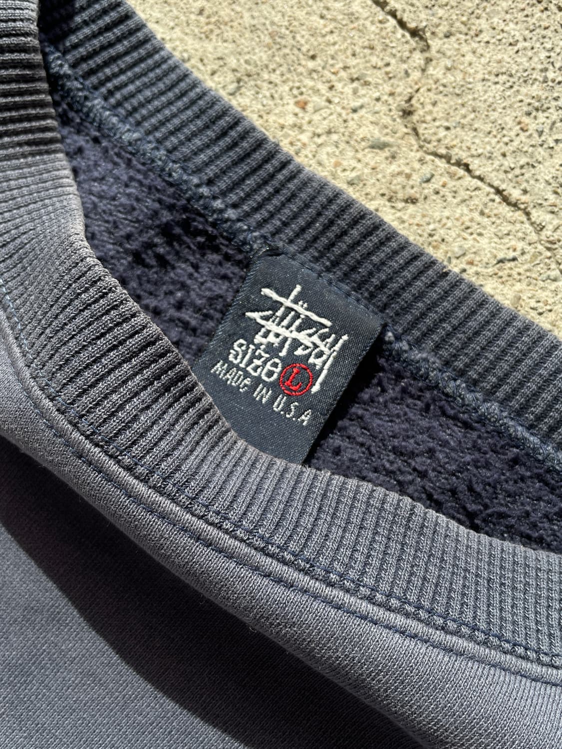 90s Stüssy World Tour Faded Navy Sweatsh 상품이미지7