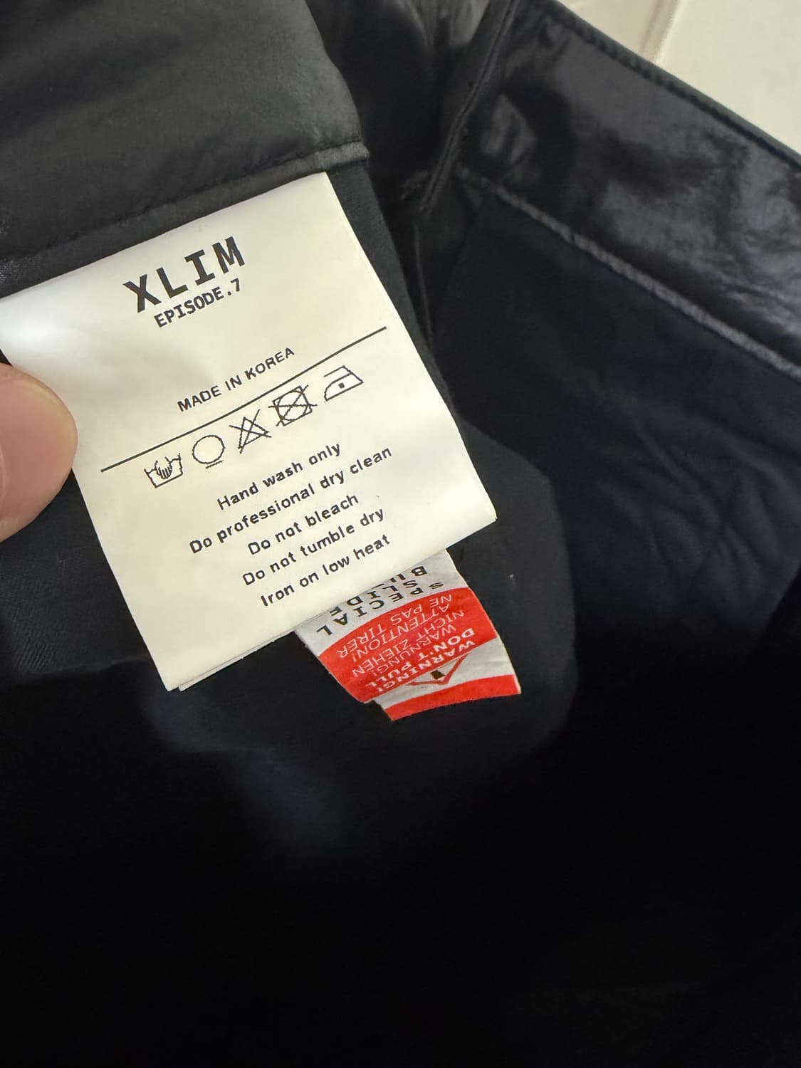 (S) 엑슬림 ep.7 04 트라우져 글로시 블랙 팬츠 상품이미지8