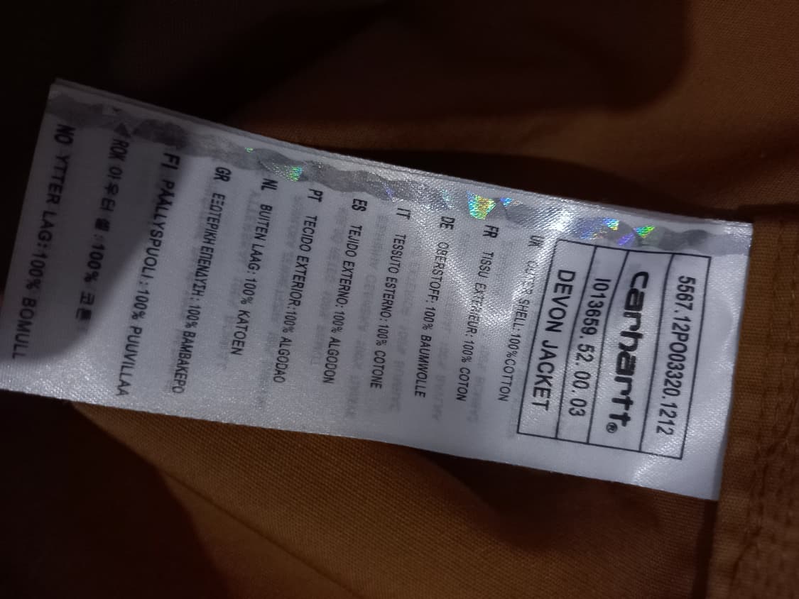 칼하트 브라운 데본 셔츠 자켓 95/M 상품이미지5