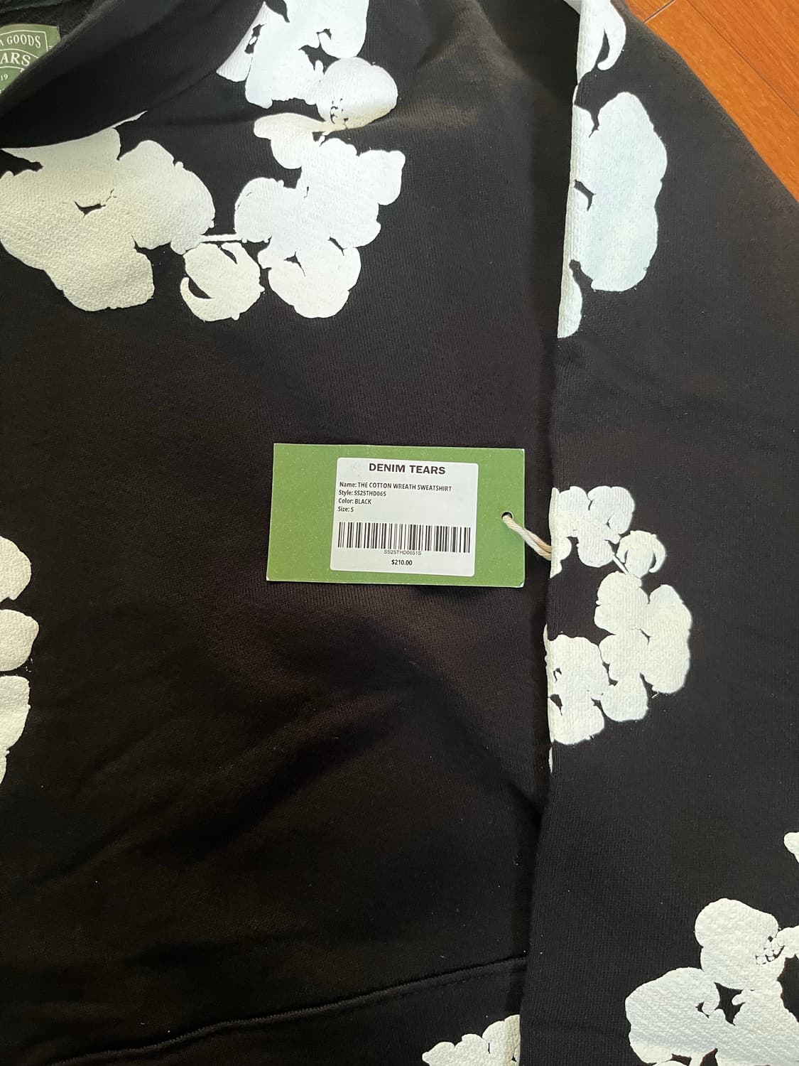 데님티어스 검은색 후드티 상품이미지2