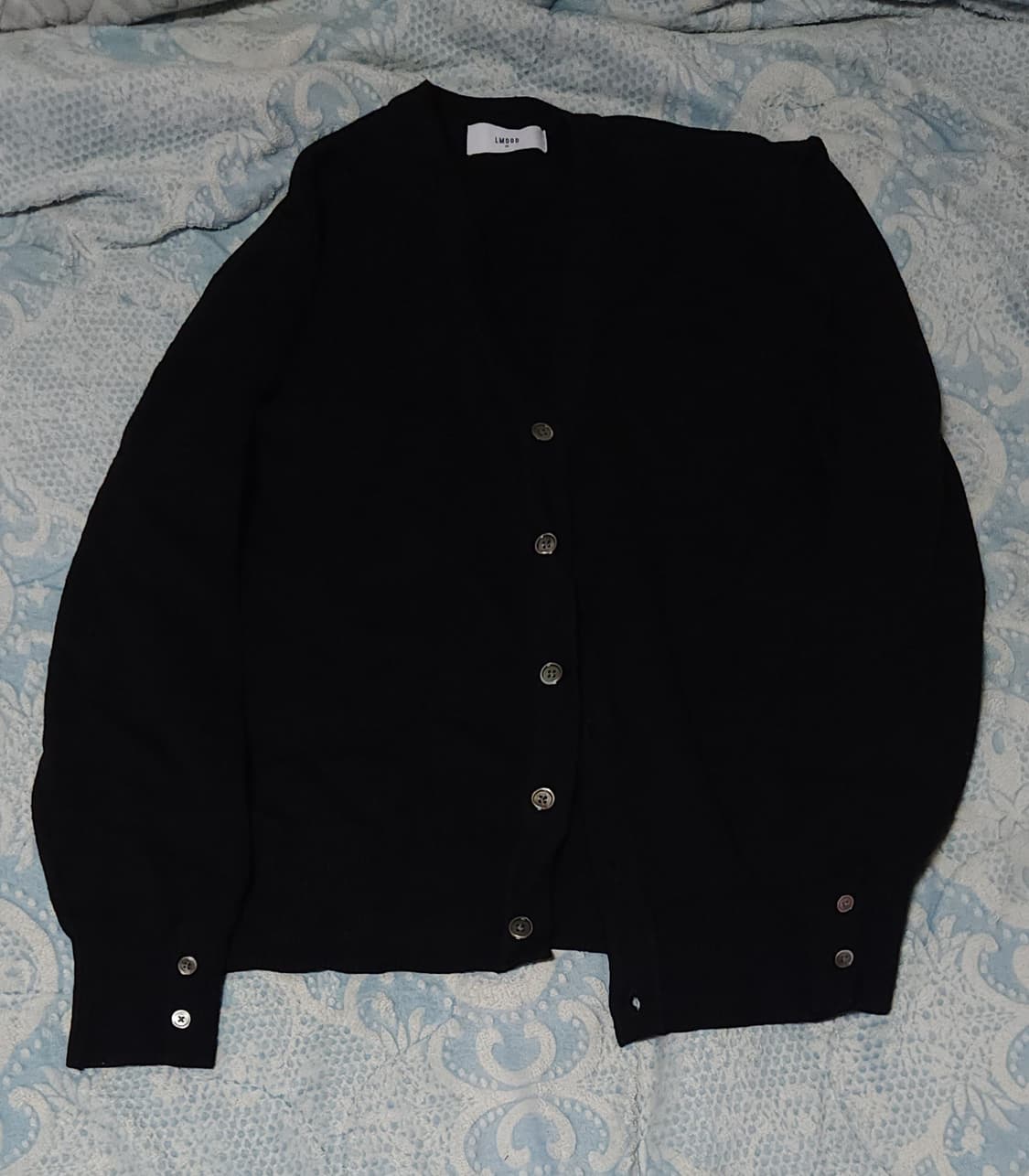 [46] 엘무드 오디너리 크롭 가디건 블랙 상품이미지2