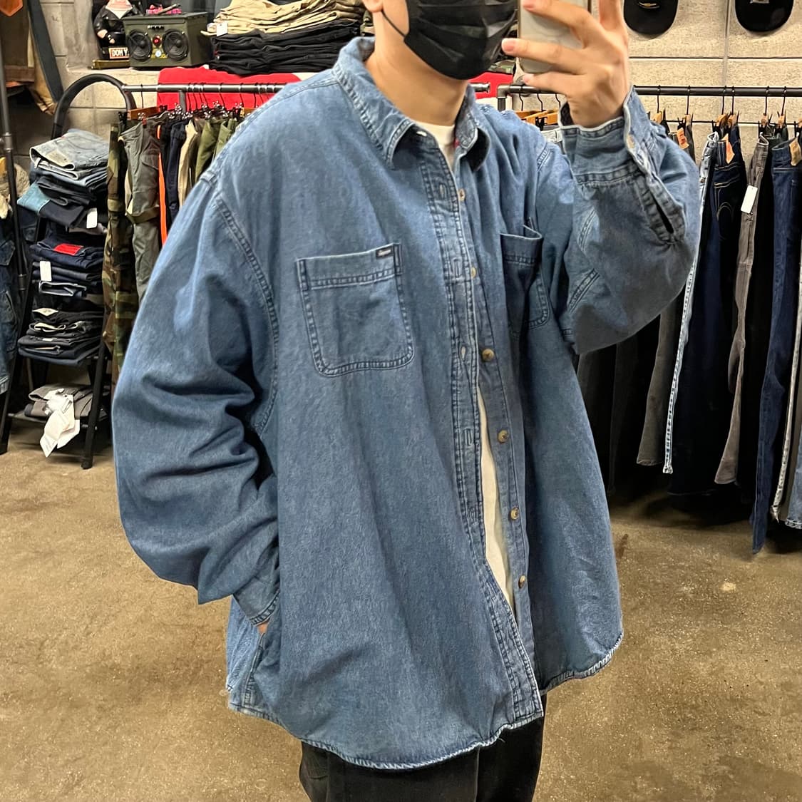 랭글러 플란넬 데님 셔츠 (110) 상품이미지7