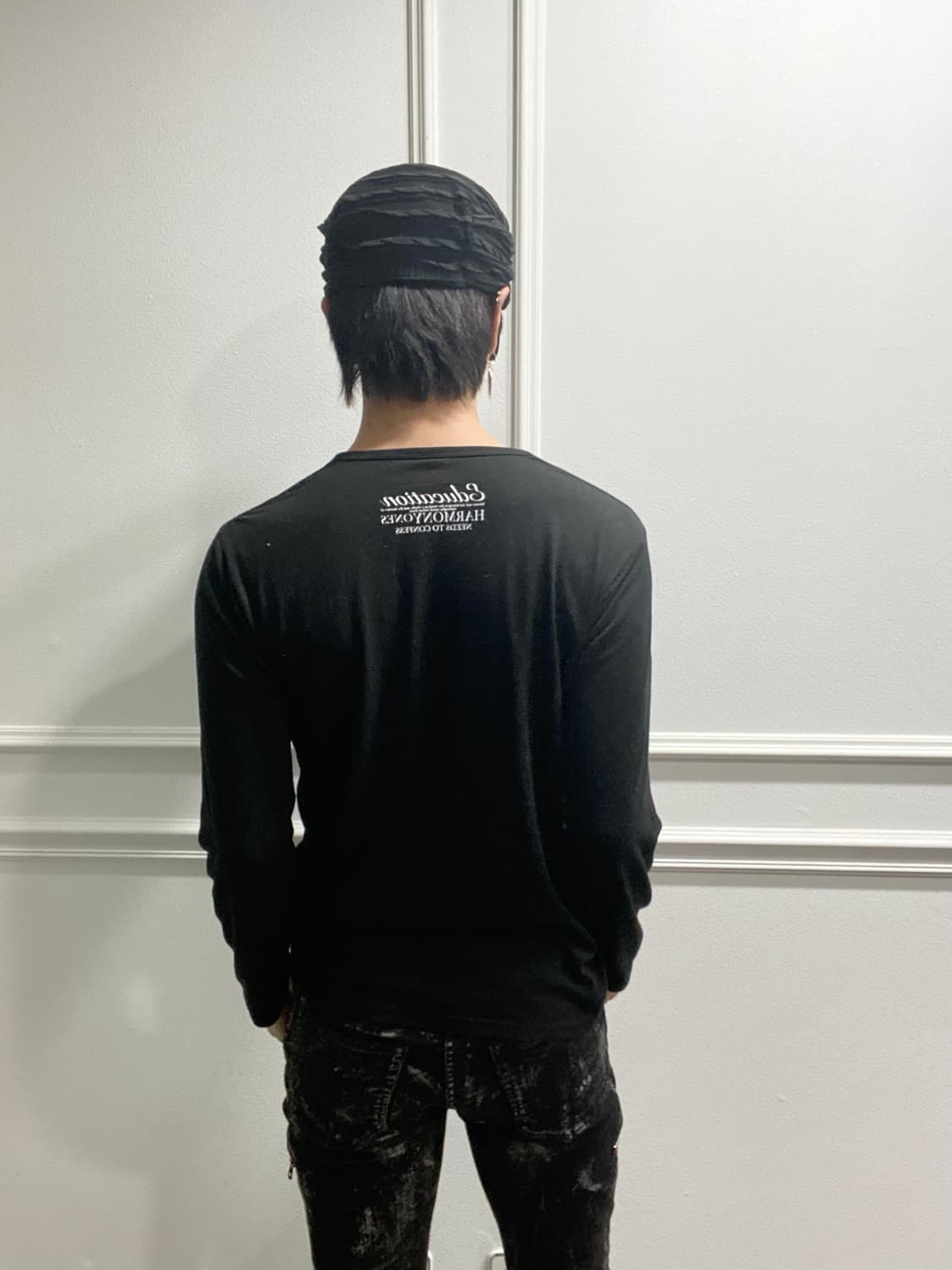 [Beaumere]00’s Lettering Black Sleeve 상품이미지2