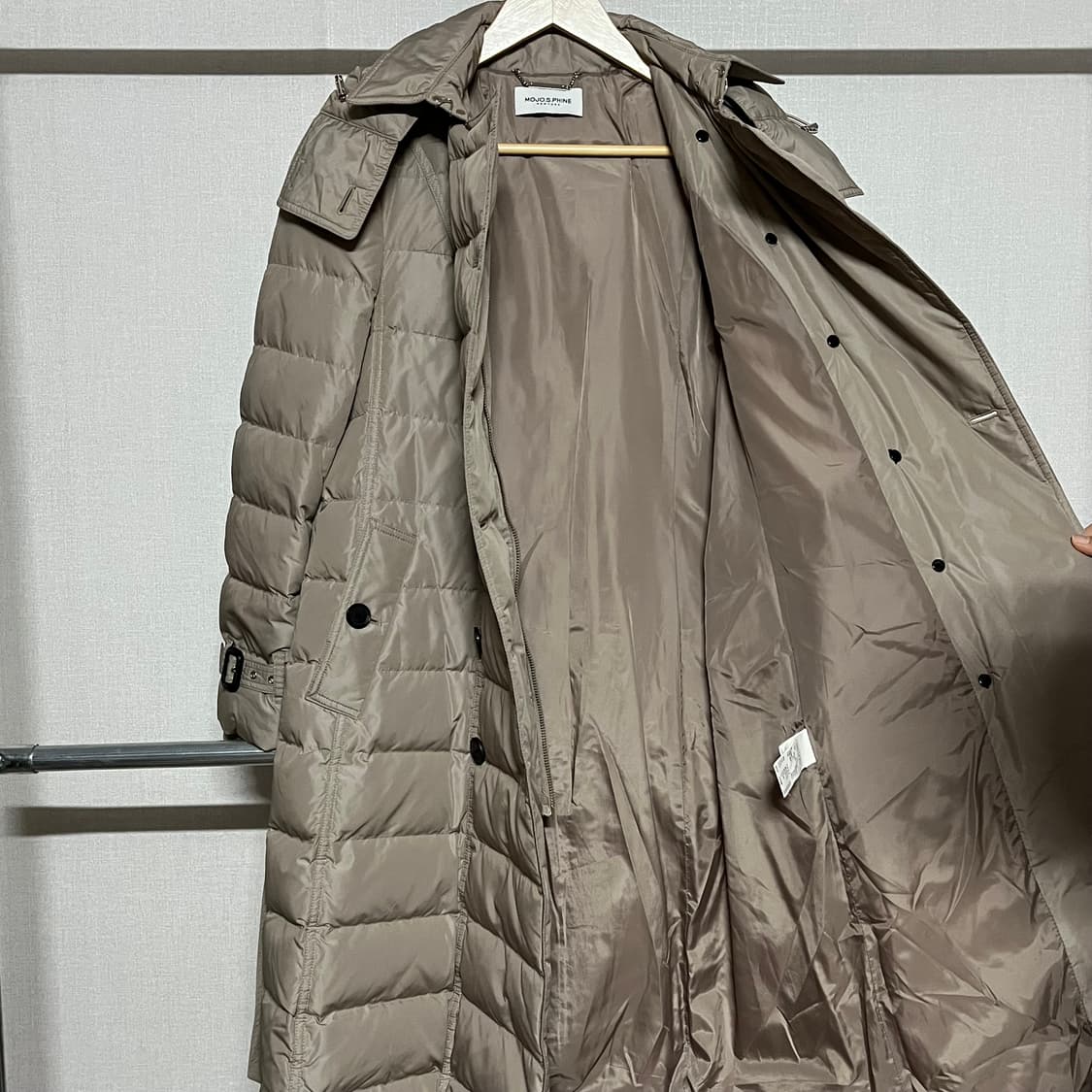 모조에스핀 더블버튼 롱 다운 패딩 S 상품이미지10