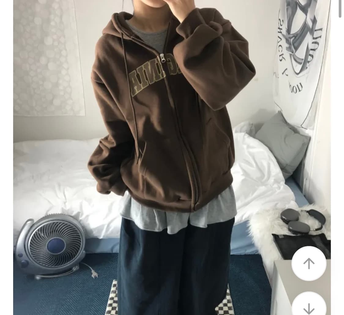 에이블리 남여공용 레터링 y2k 기모 후드집업 (새상품) 상품이미지1