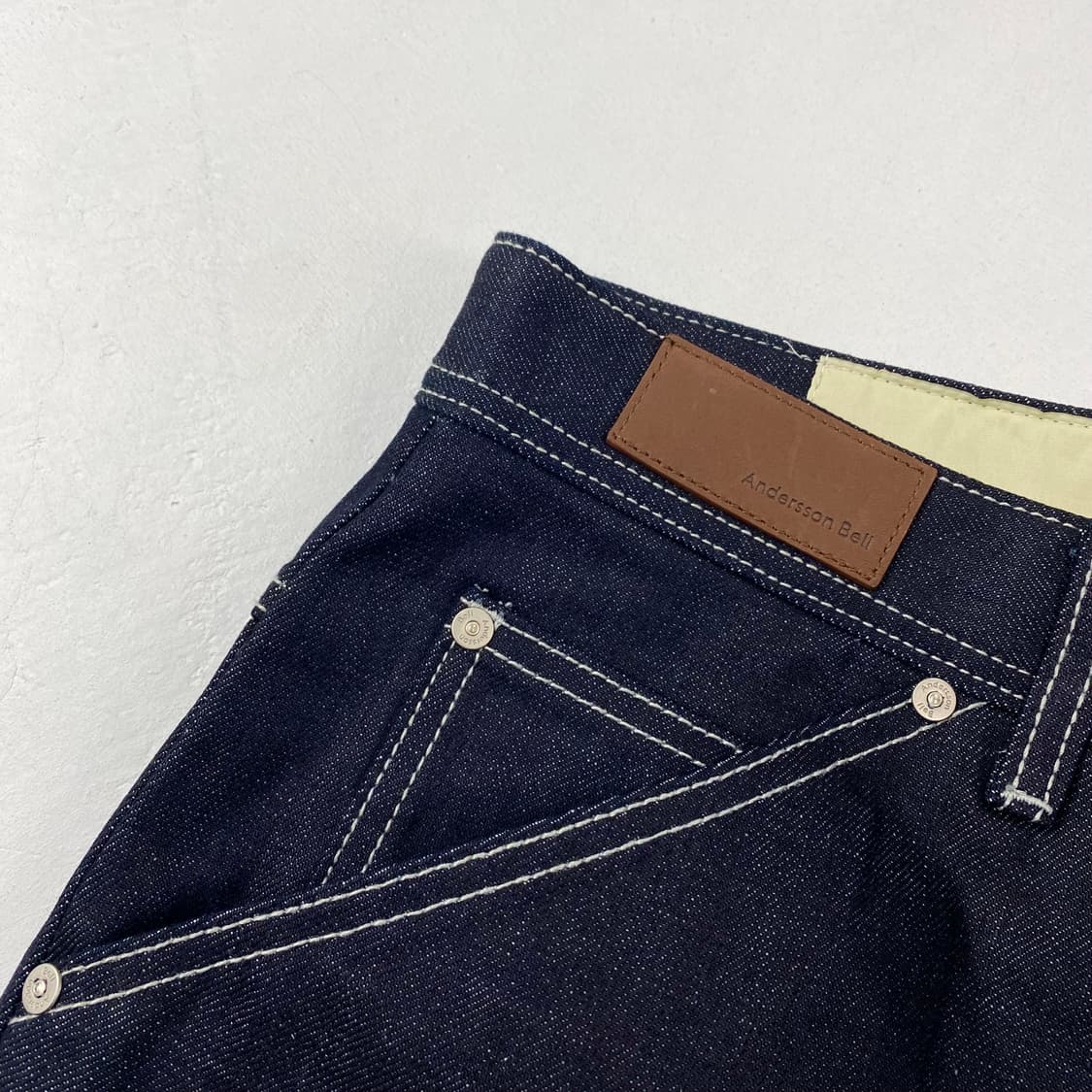 앤더슨벨 ADSB 지퍼 와이드 인디고 레그 진 (32) 상품이미지3