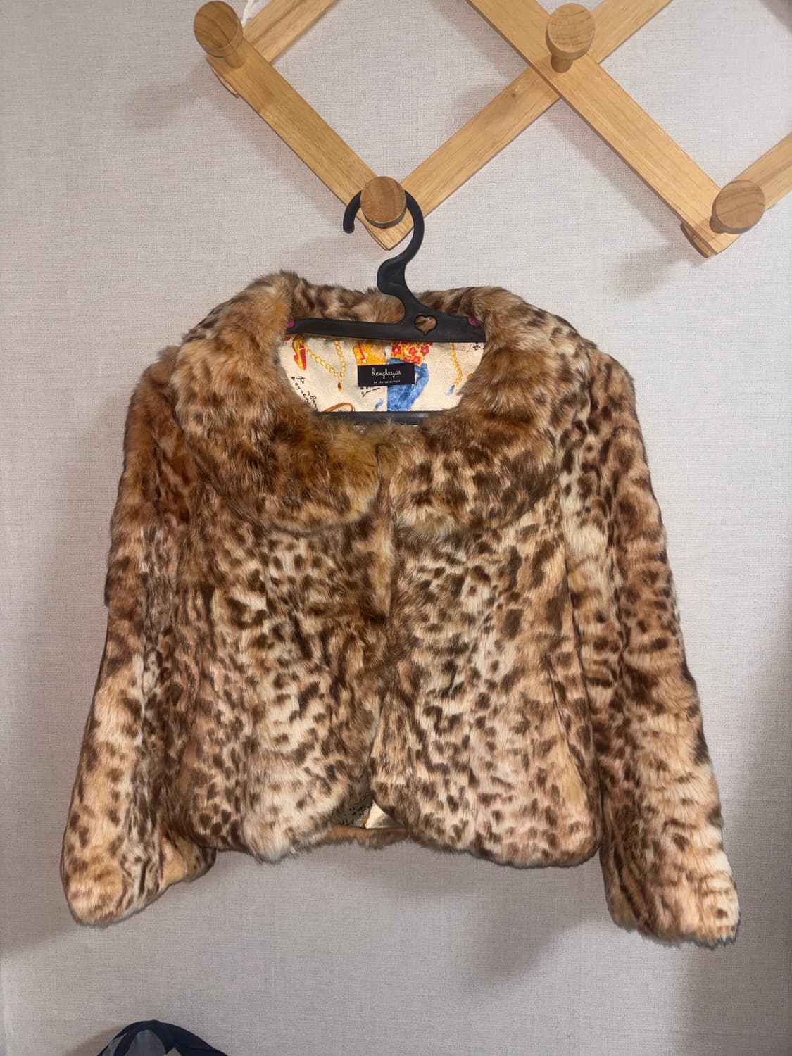 레오파드 리얼 토끼퍼 숏자켓 상품이미지1