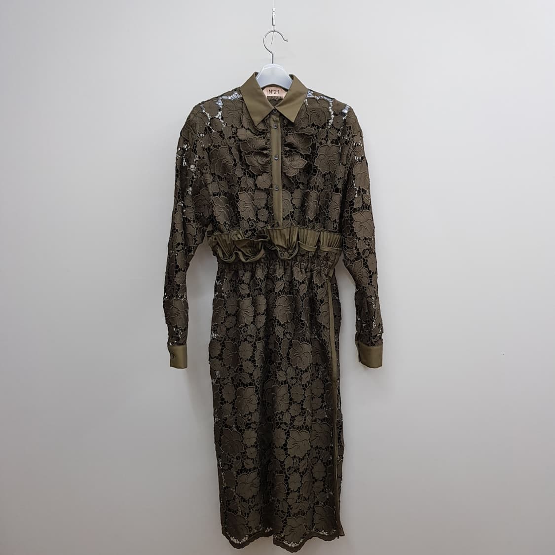 넘버투애니원 플라워 레이스 셔츠라인 롱 원피스 36사이즈 상품이미지2