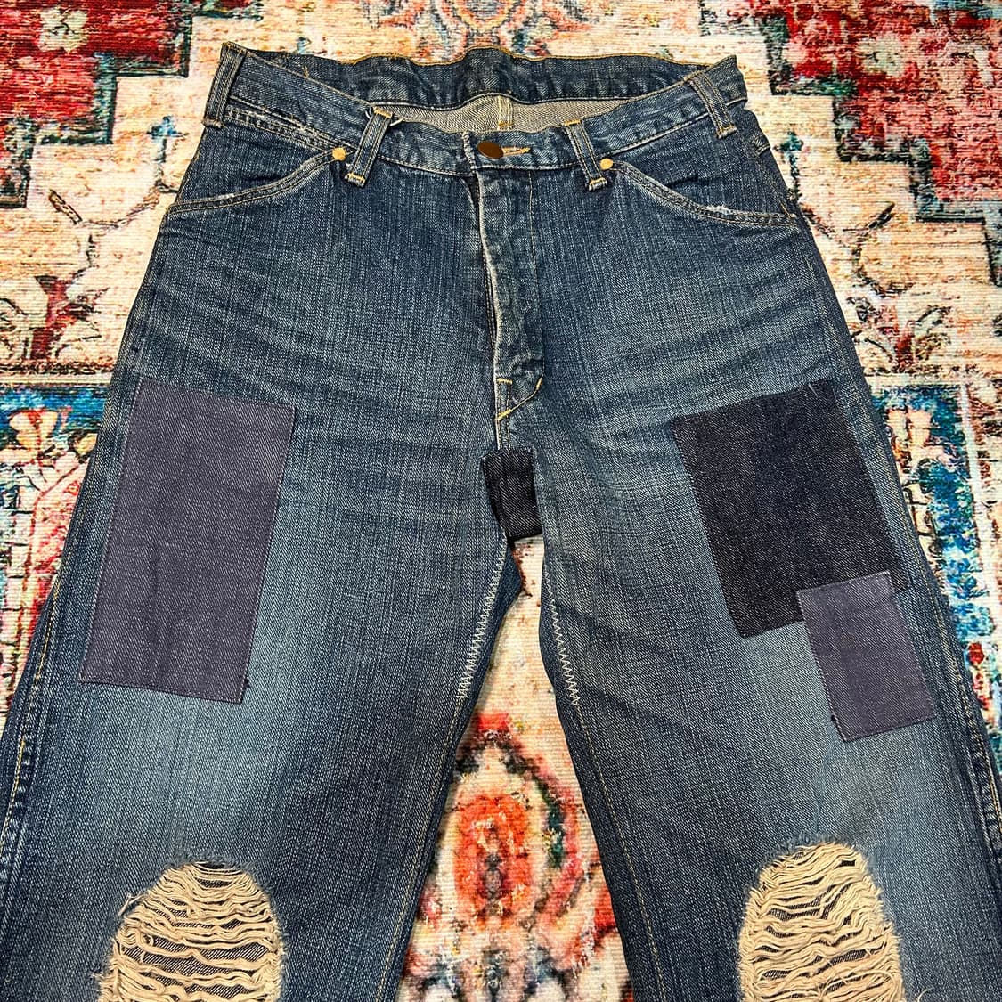 [29] 넘버나인 03AW 커트코베인 패치워크 데님팬츠 상품이미지3