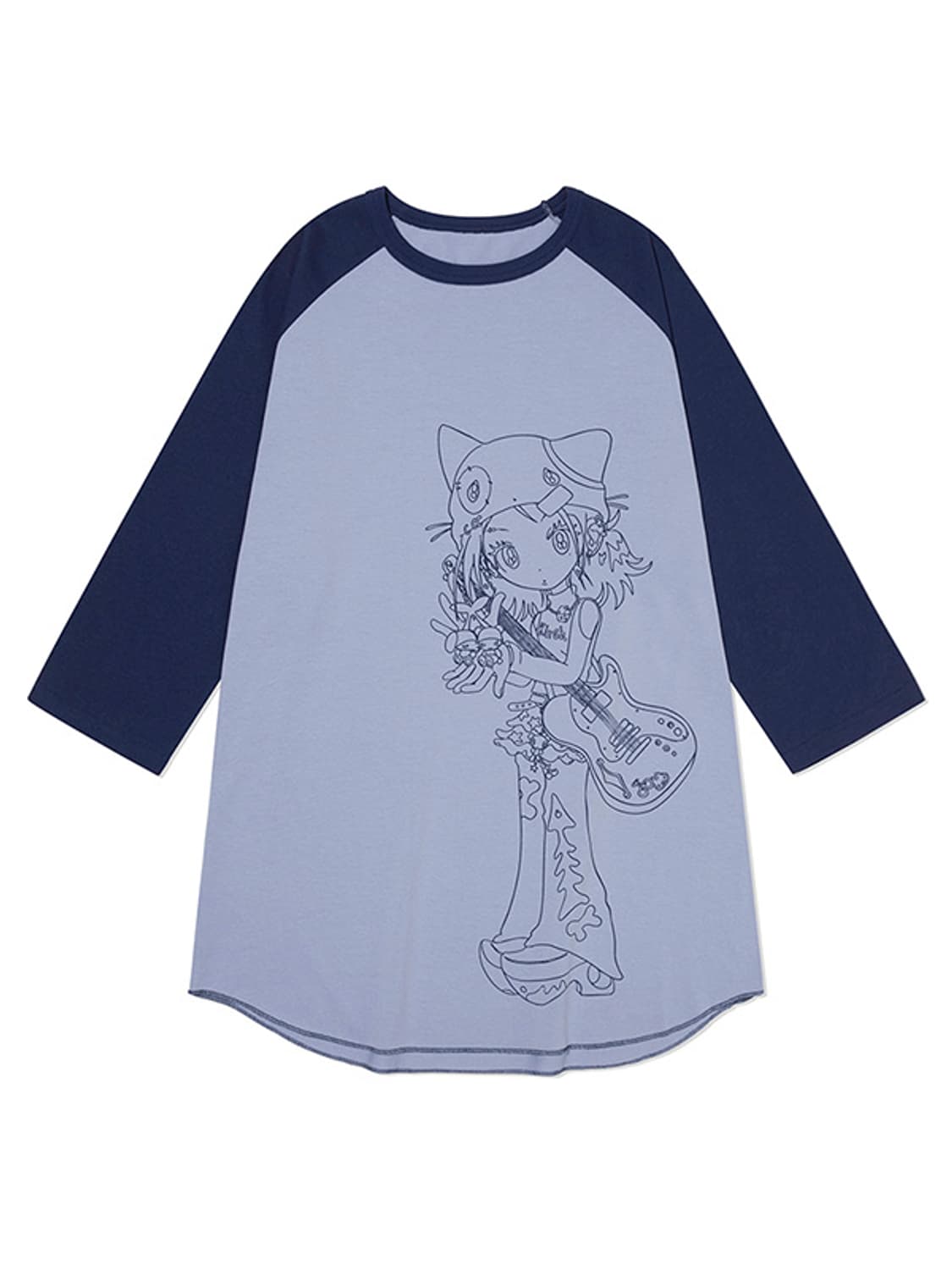 키르시 썬원버드 그래픽 래글런 롱 슬리브 네이비 상품이미지1