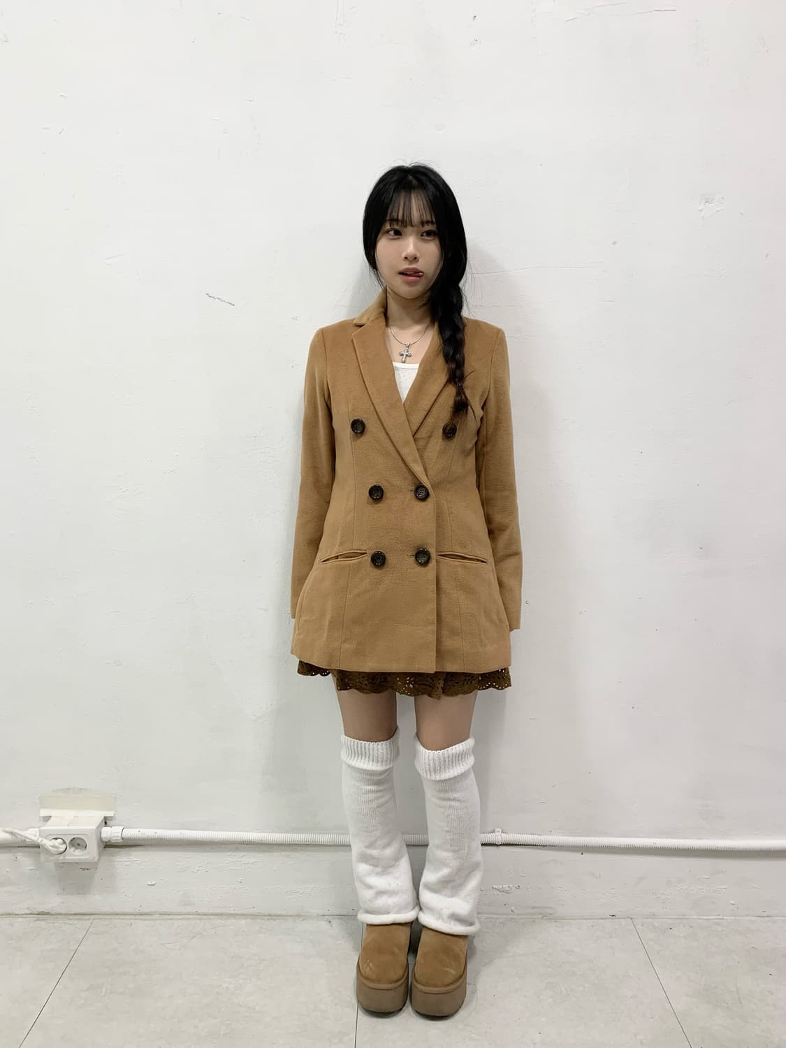 [SORRIDERE] 소리데레 라떼갸루 리락쿠마 미디 코트 상품이미지2