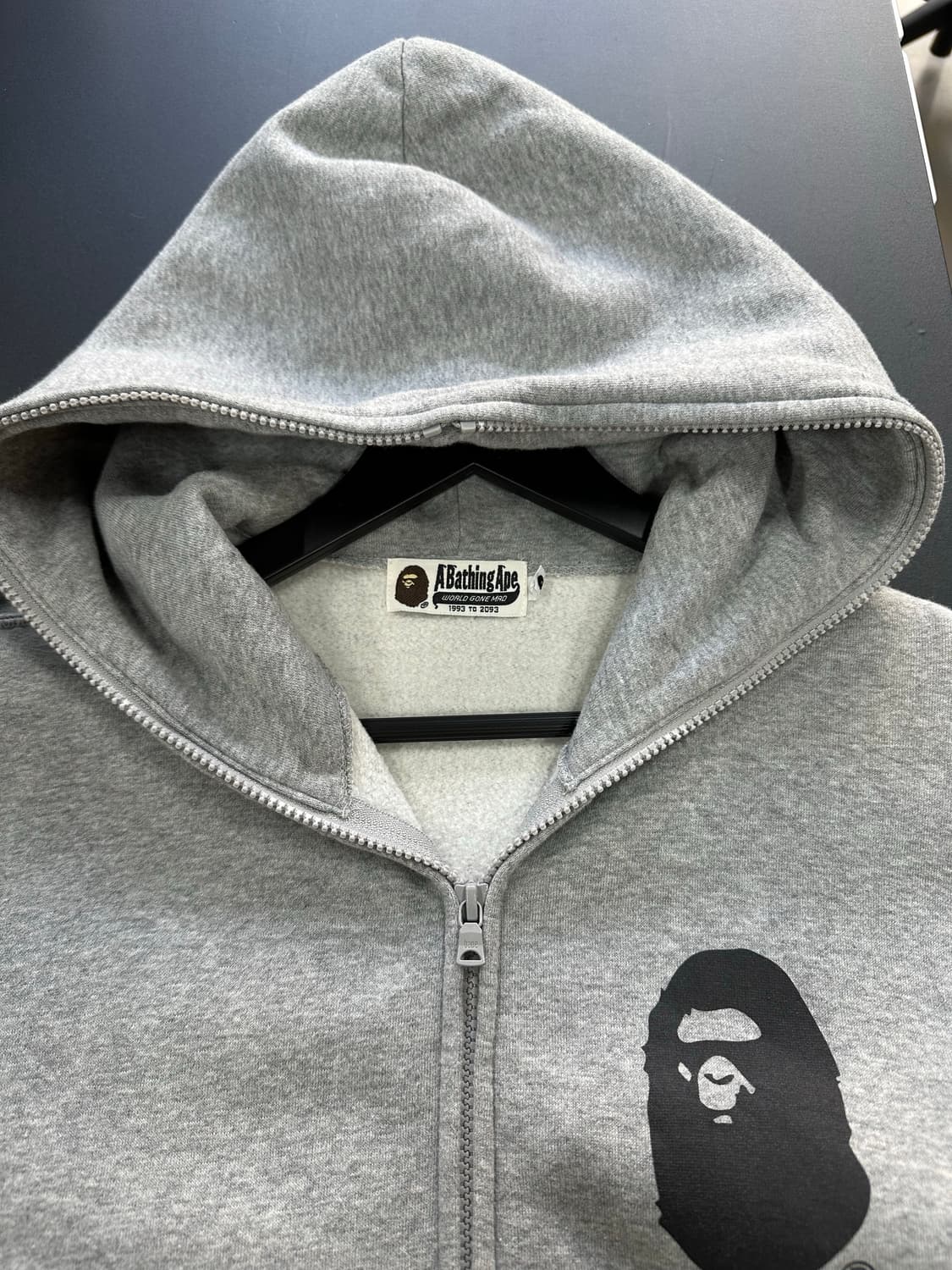 베이프사루 풀 후드집업 그레이 상품이미지9