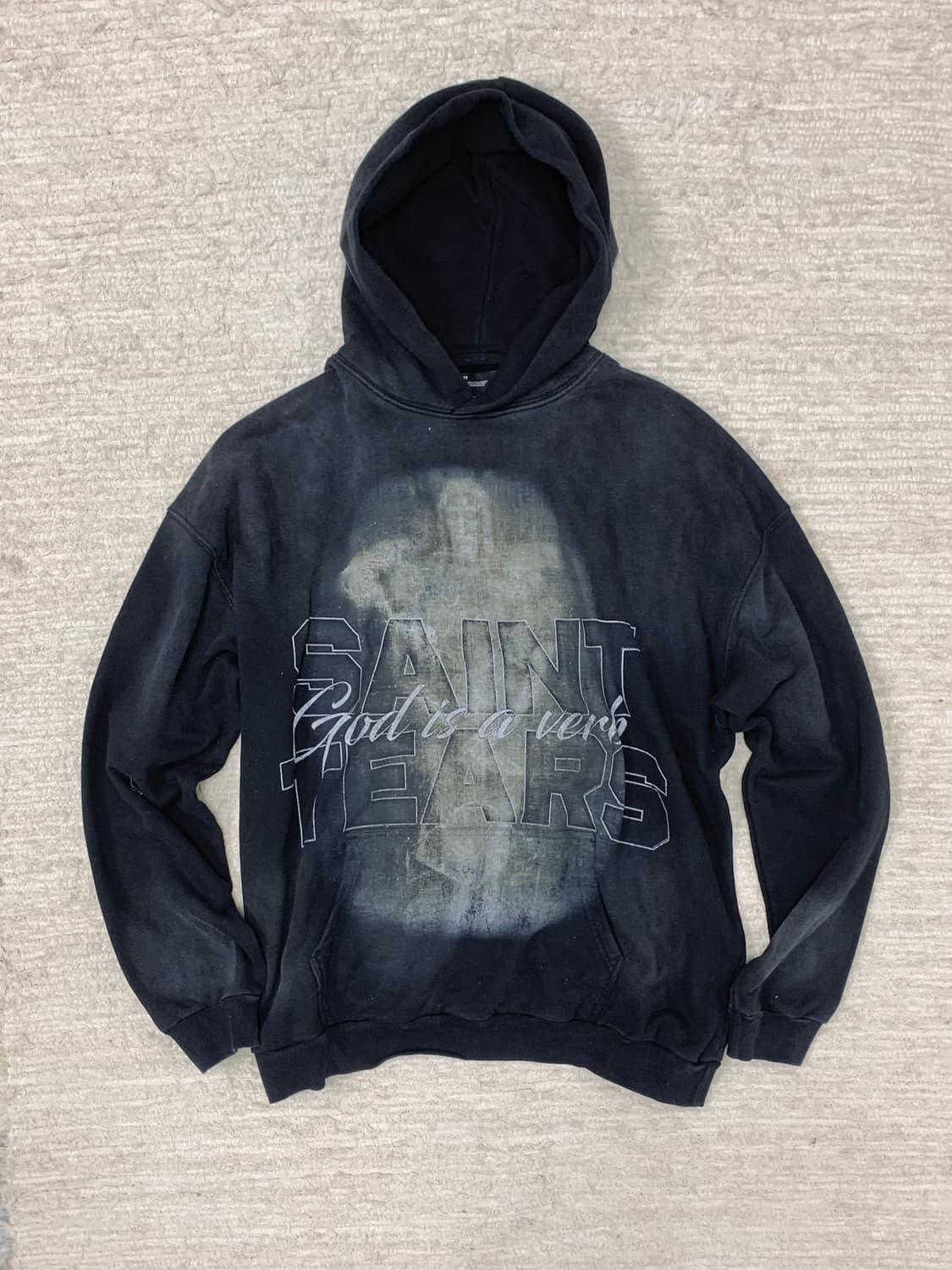 Deep Charcoal Dirty-Wash Hoodie 상품이미지1