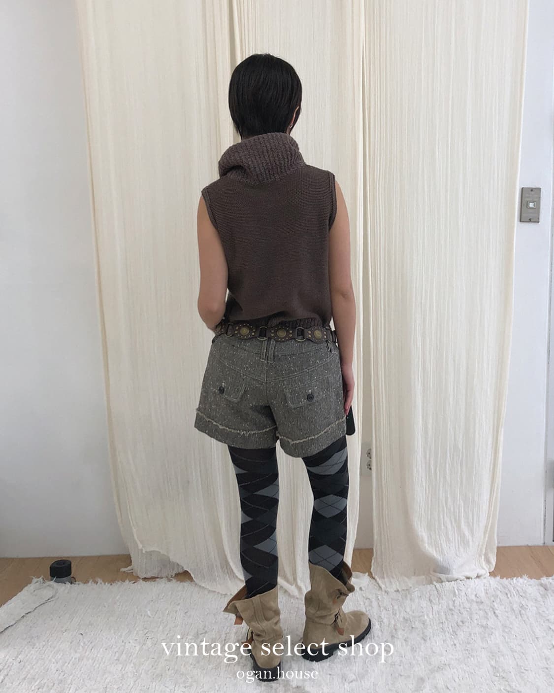 vintage kirakira wool shorts 상품이미지7