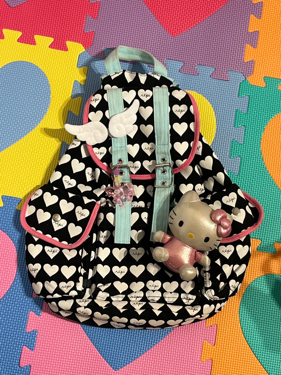 레피피알 마리오 하트패턴 백팩 🫶🏻 상품이미지5