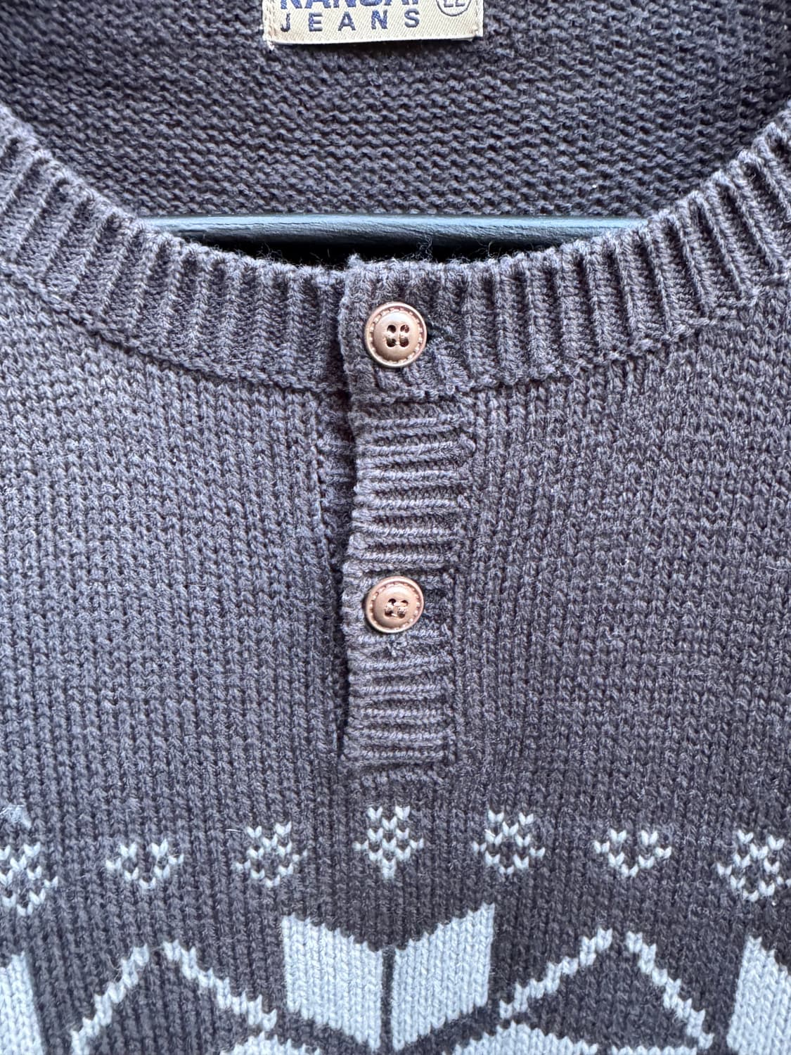 간사이 야마모토 진스 헨리넥 노르딕 니트  상품이미지5