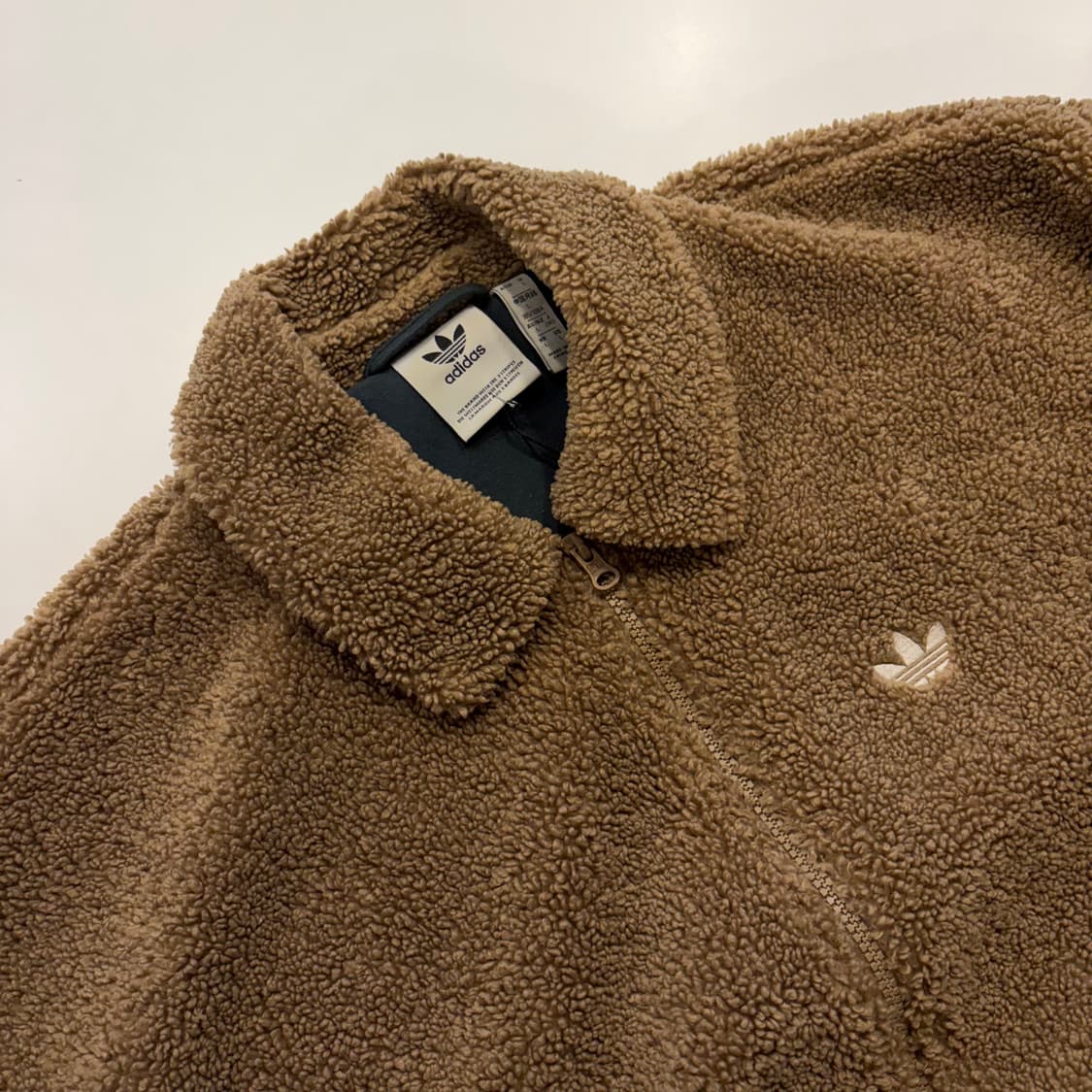 [L] 아디다스 브라운 뽀글이 플리스 자켓 D620 상품이미지3