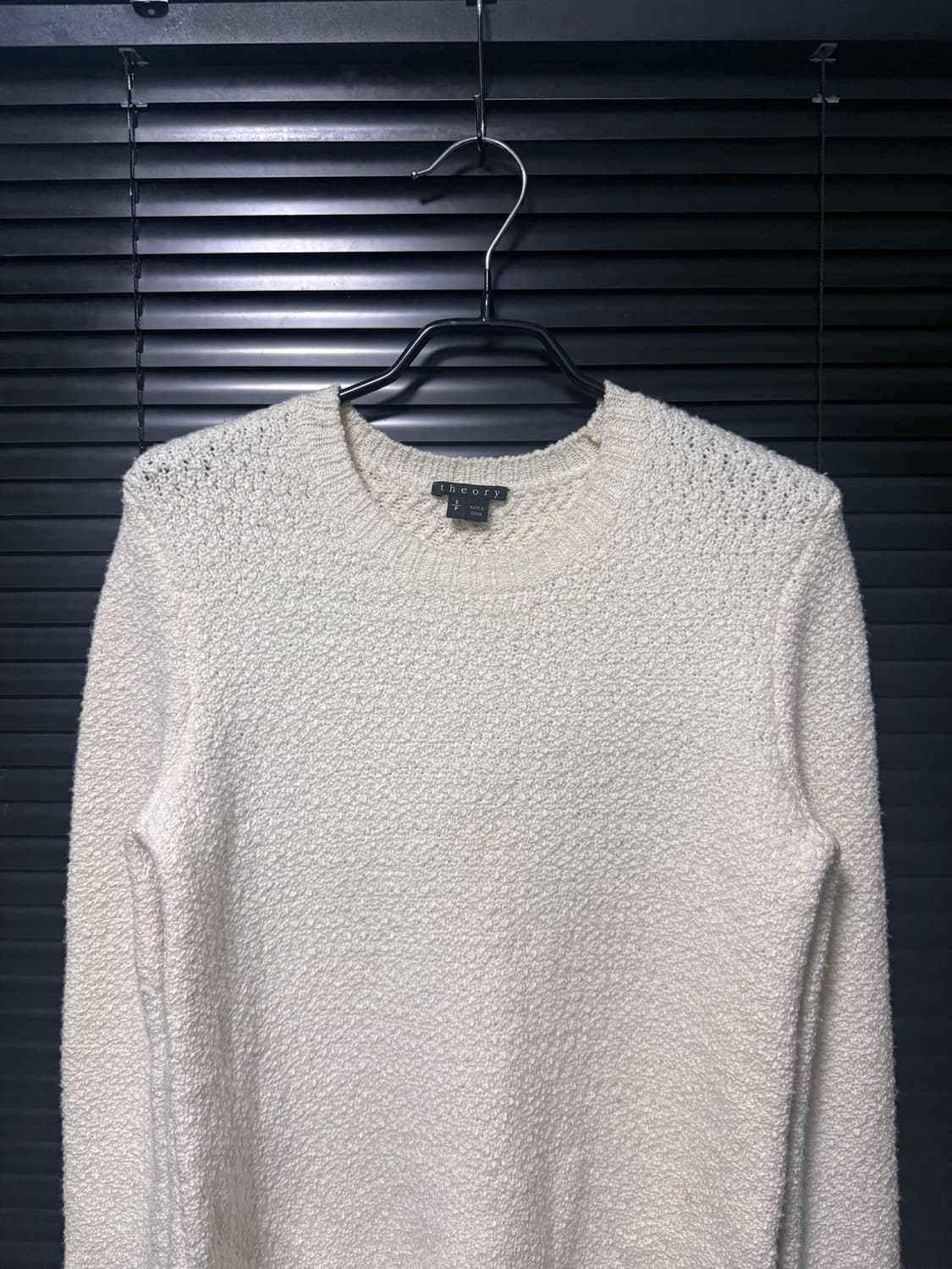 Theory 띠어리 아이보리 웨스턴 프린지 테슬 사선 메리노 울 S 90 상품이미지3