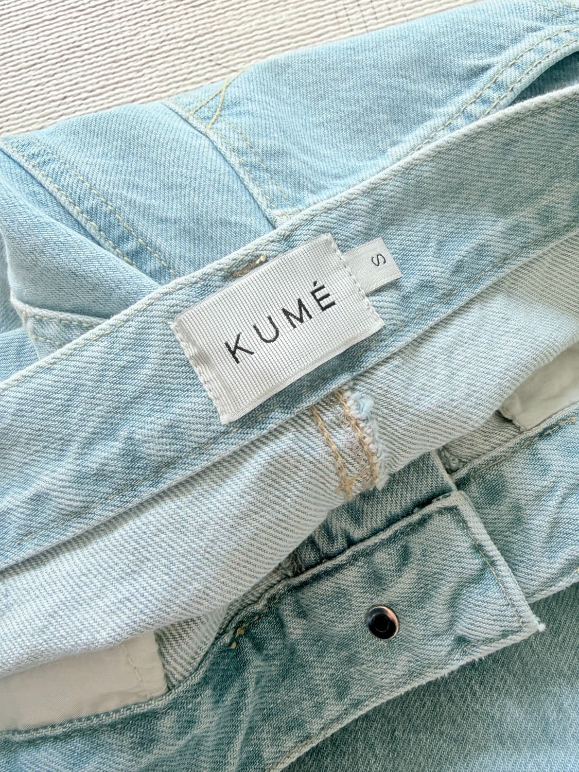 쿠메 Kume Wide Denim Pants 라이트블루 상품이미지7