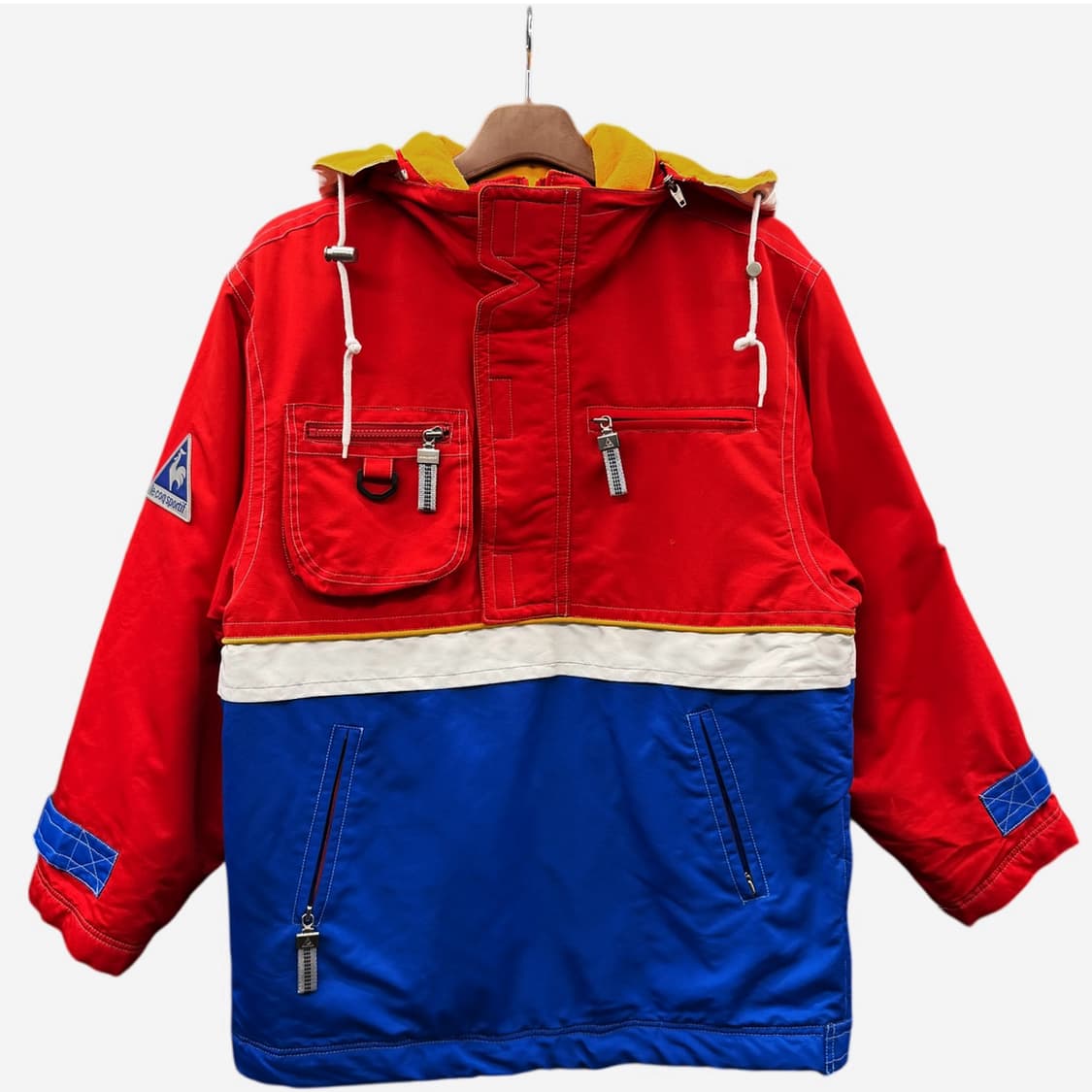 르꼬끄 스포츠 레트로 컬러블럭 아노락 패딩안감 디테일 멀티컬러 상품이미지1